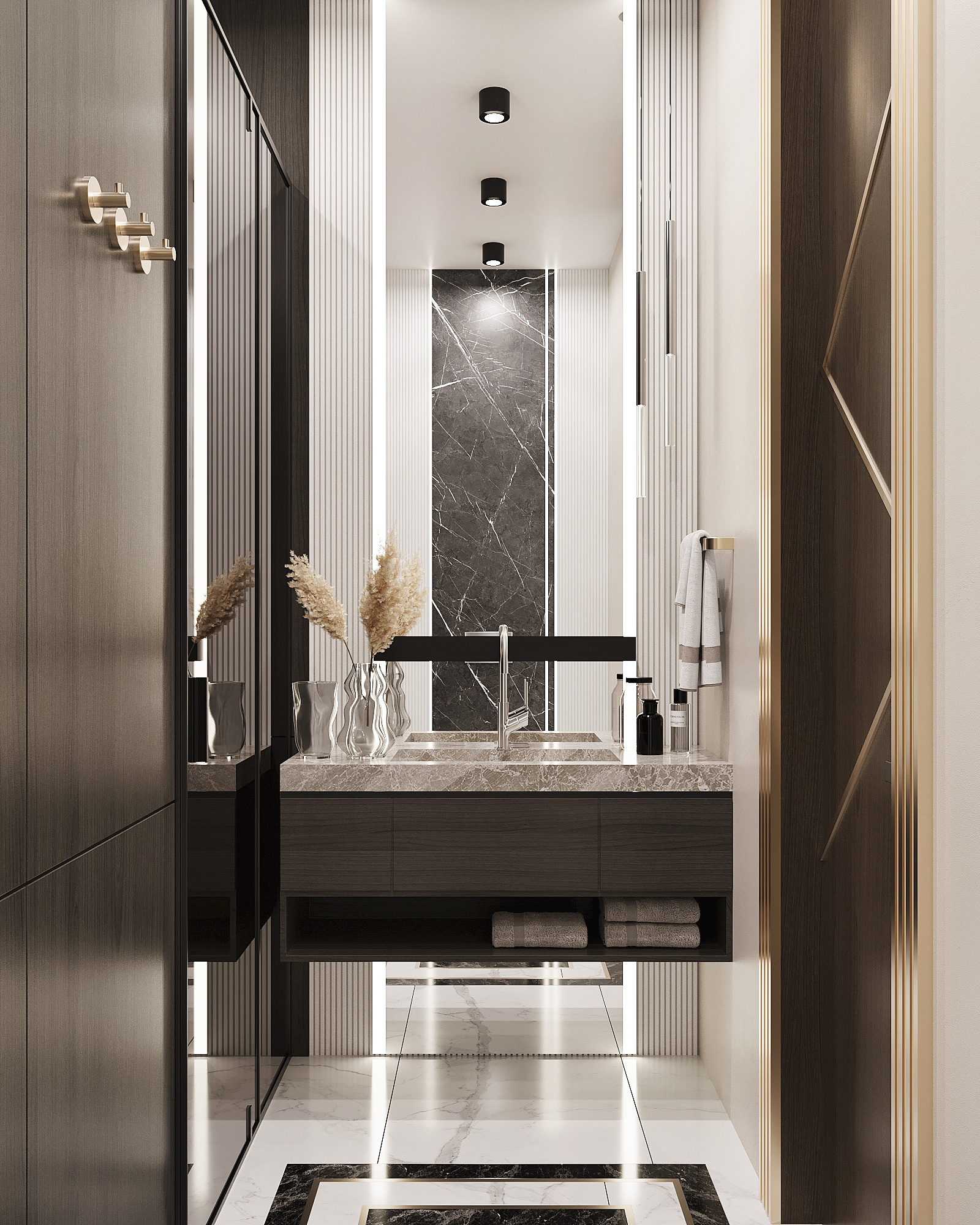 Дизайн-проект квартиры в ЖК «Level Бауманская» в стиле ар-деко