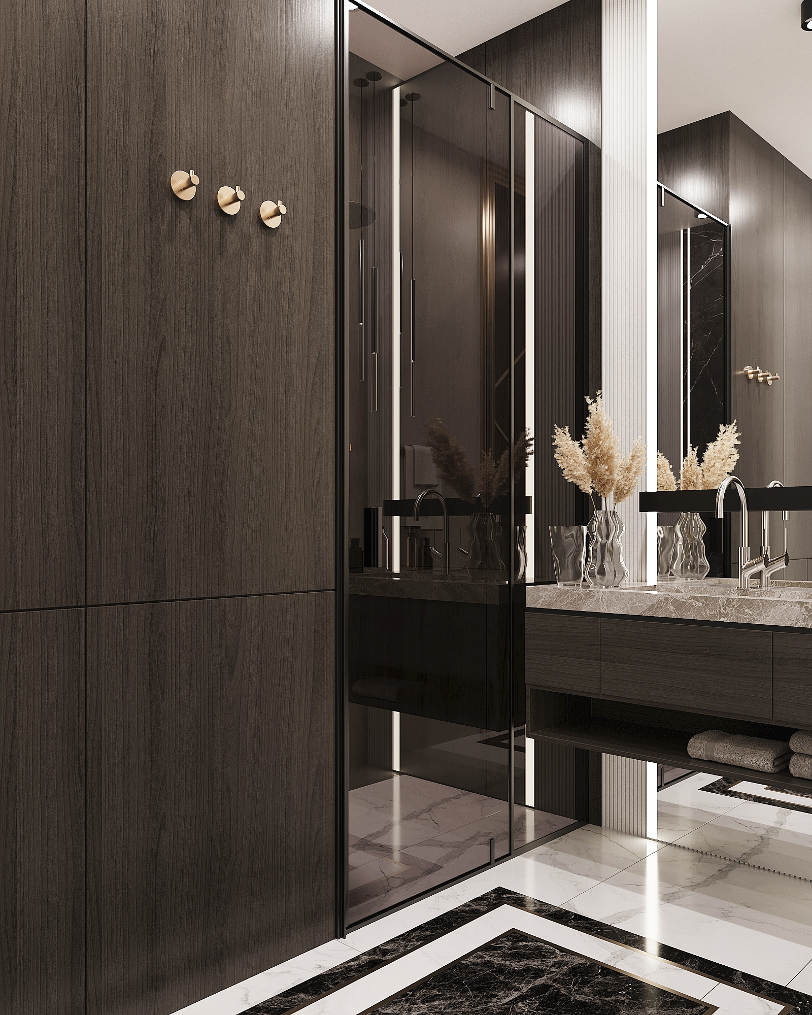 Дизайн-проект квартиры в ЖК «Level Бауманская» в стиле ар-деко