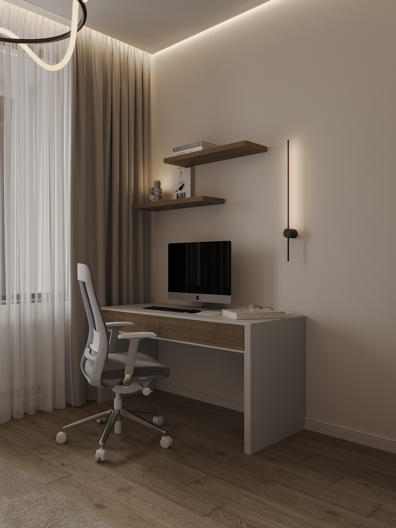 Дизайн интерьера квартиры в ЖК «ÁLIA (АЛИА)» в стиле джапанди