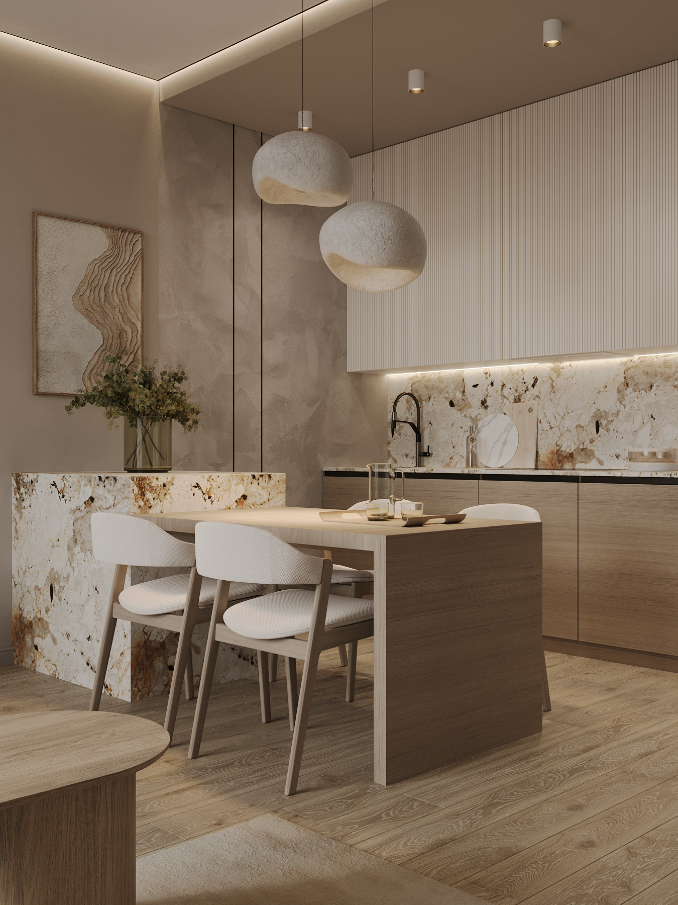 Дизайн интерьера квартиры в ЖК «ÁLIA (АЛИА)» в стиле джапанди