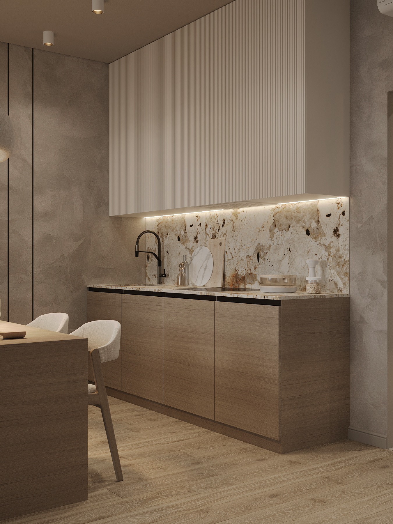 Дизайн интерьера квартиры в ЖК «ÁLIA (АЛИА)» в стиле джапанди