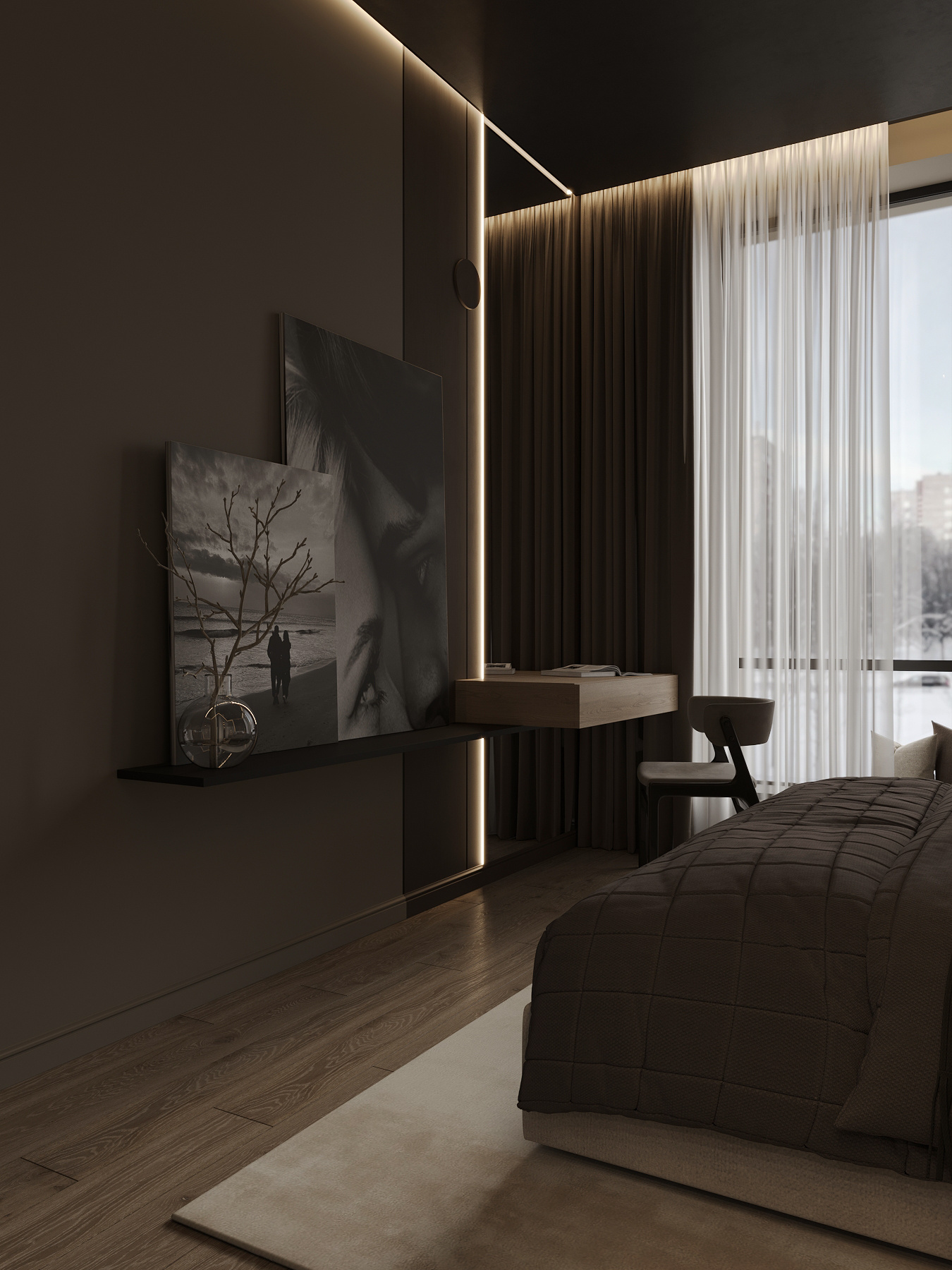 Дизайн интерьера квартиры в ЖК «ÁLIA (АЛИА)» в стиле джапанди