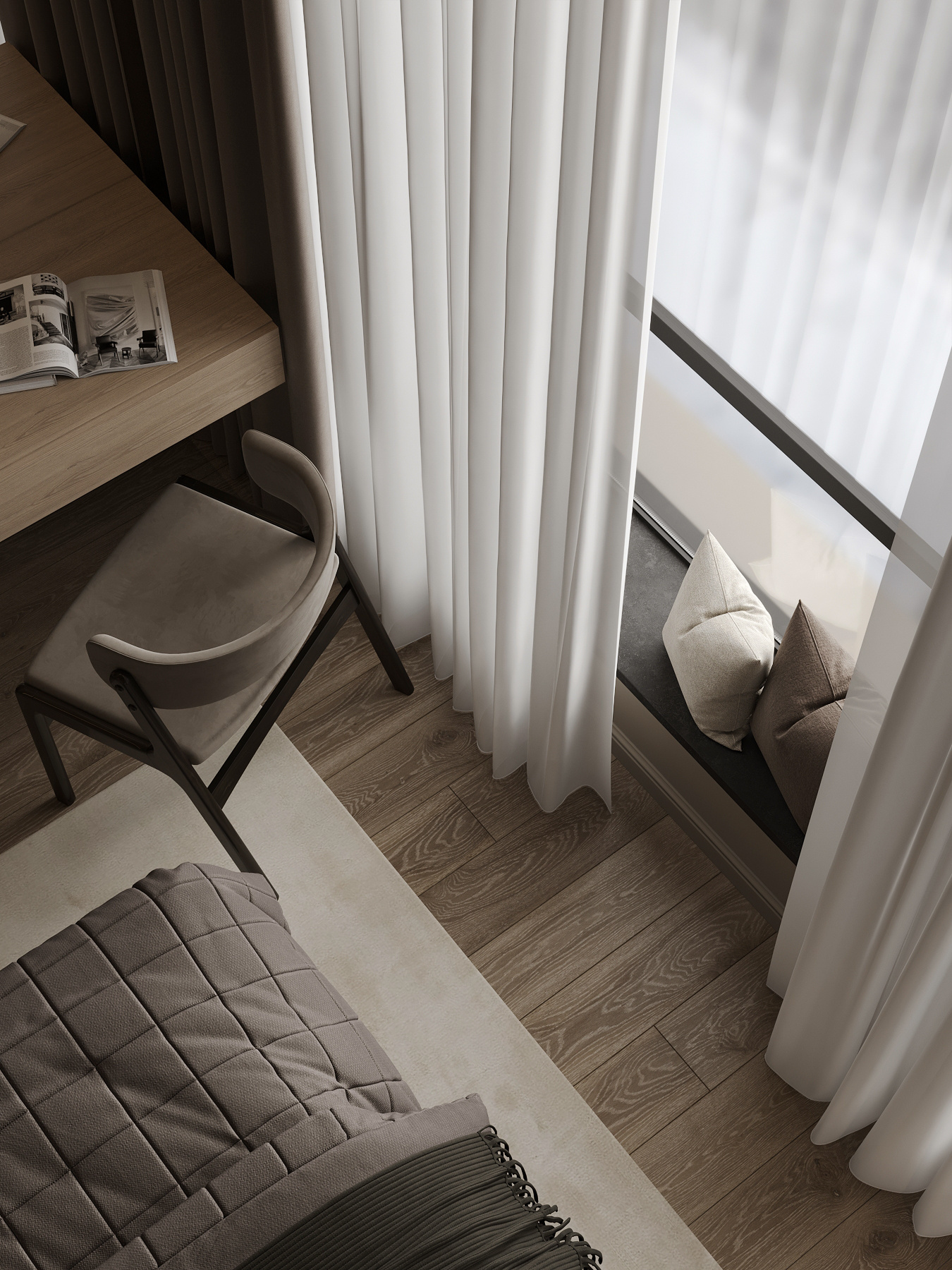 Дизайн интерьера квартиры в ЖК «ÁLIA (АЛИА)» в стиле джапанди