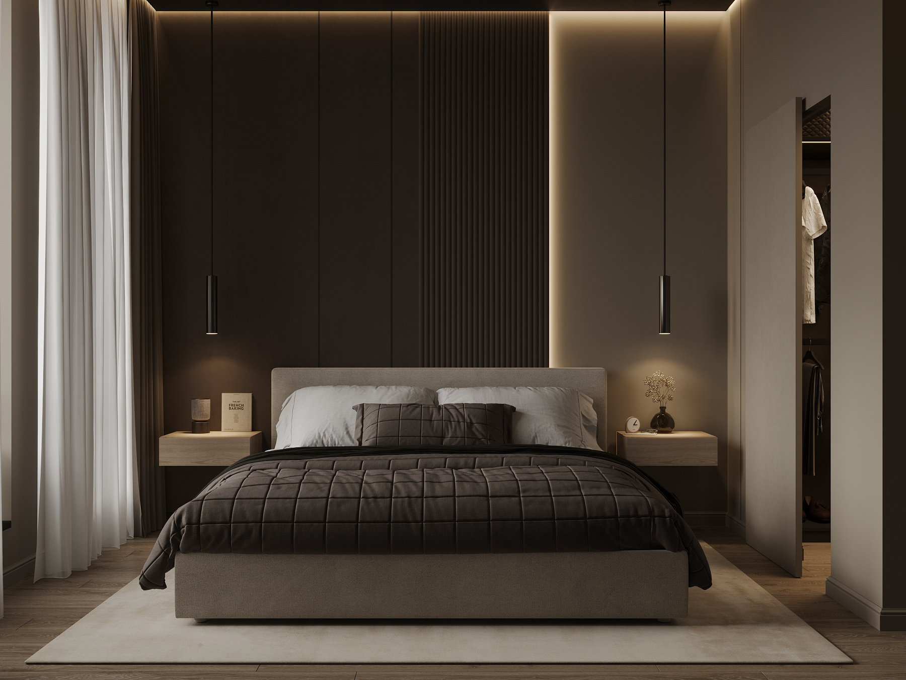 Дизайн интерьера квартиры в ЖК «ÁLIA (АЛИА)» в стиле джапанди