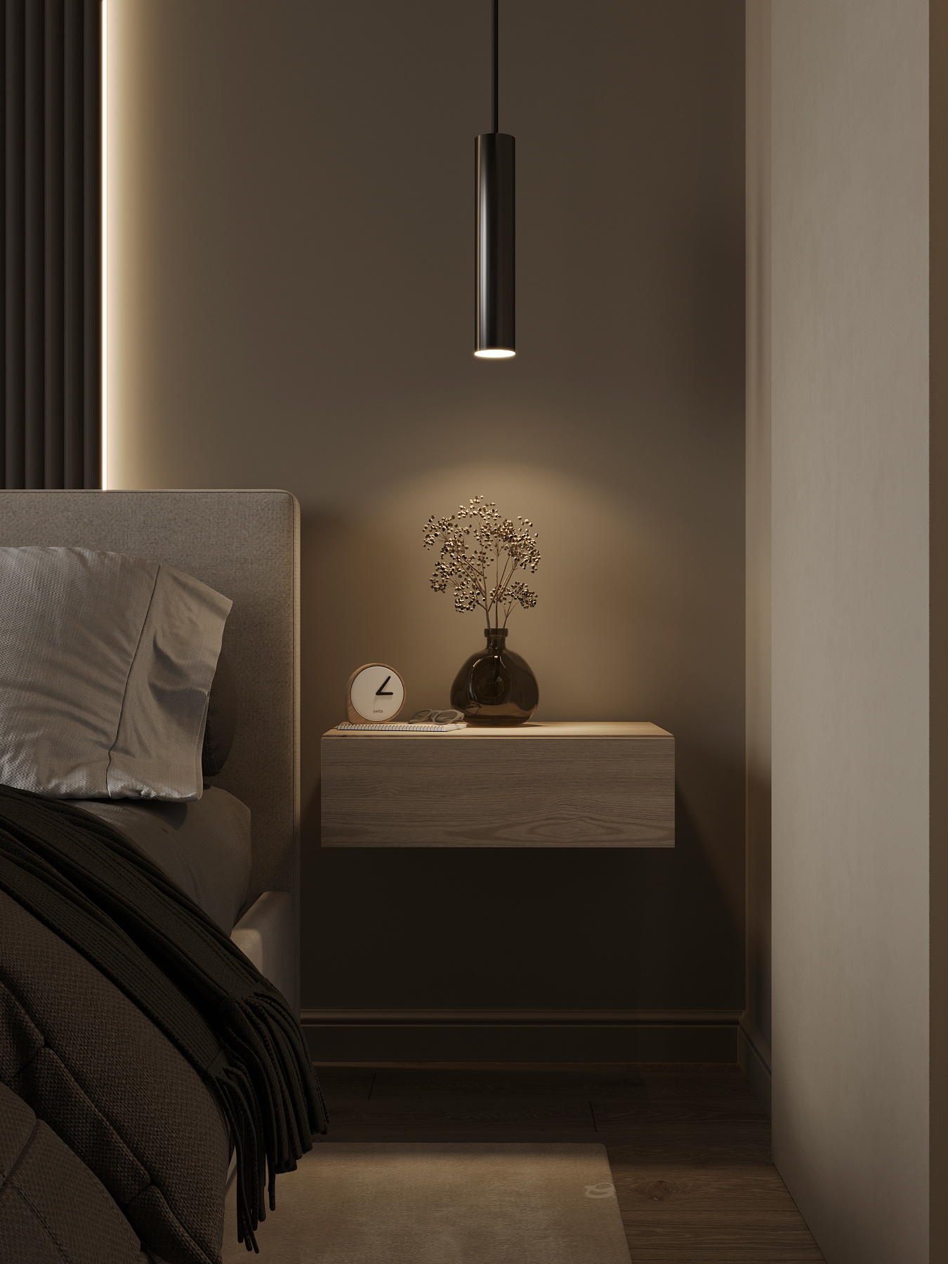 Дизайн интерьера квартиры в ЖК «ÁLIA (АЛИА)» в стиле джапанди