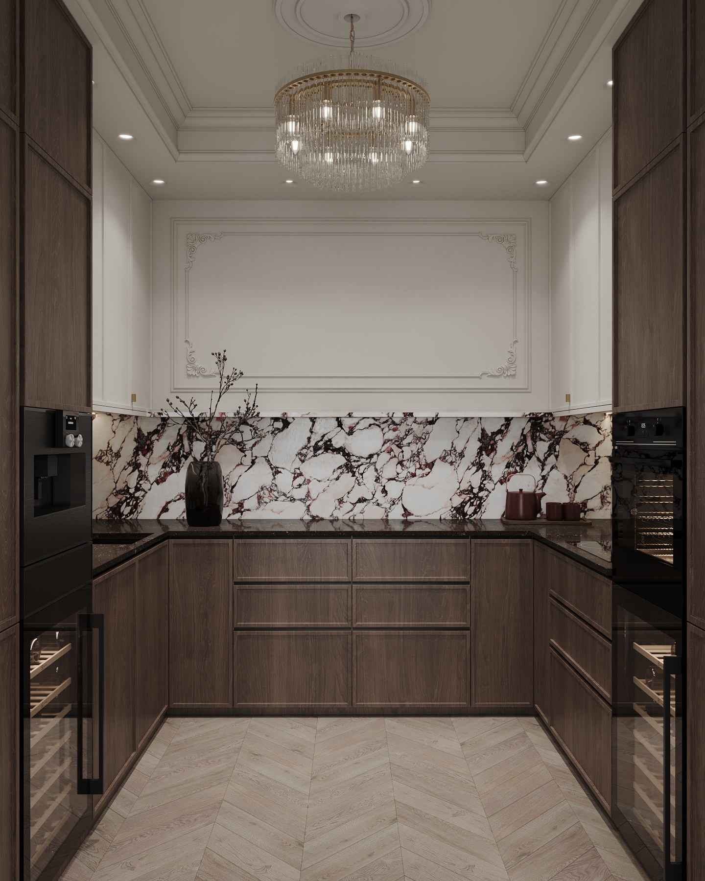 Дизайн-проект квартиры в ЖК «Victory Park Residences (Виктори Парк Резиденсез)» в стиле неоклассика