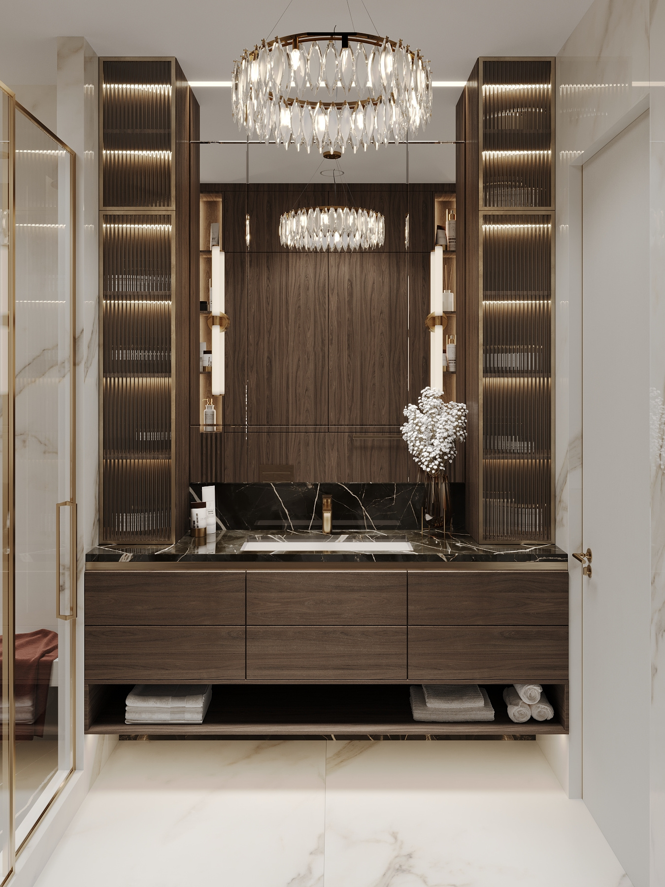 Дизайн-проект квартиры в ЖК «Victory Park Residences (Виктори Парк Резиденсез)» в стиле неоклассика