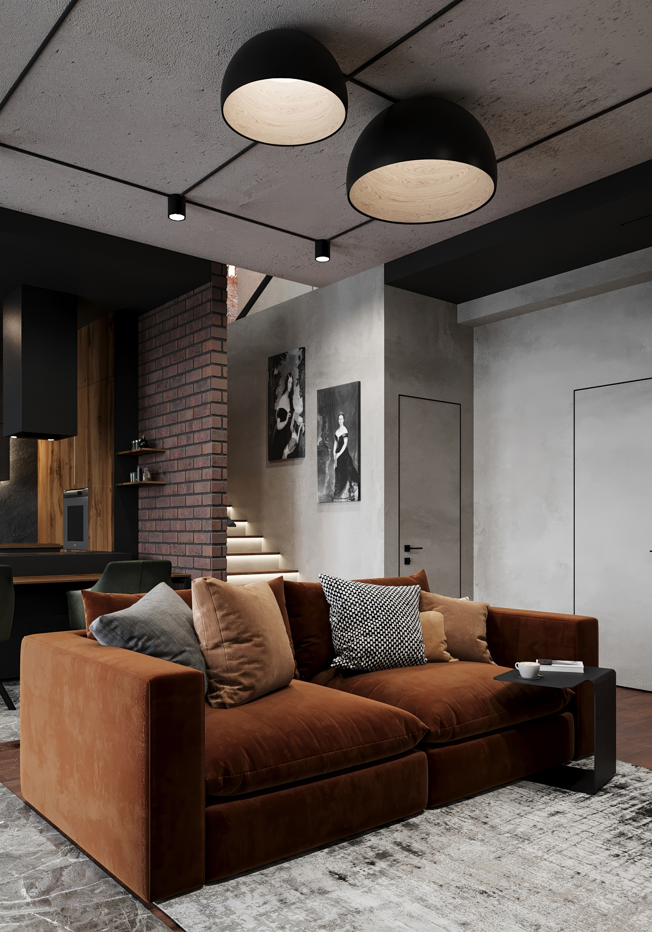 Дизайн интерьера квартиры в ЖК «SkyView» в стиле лофт