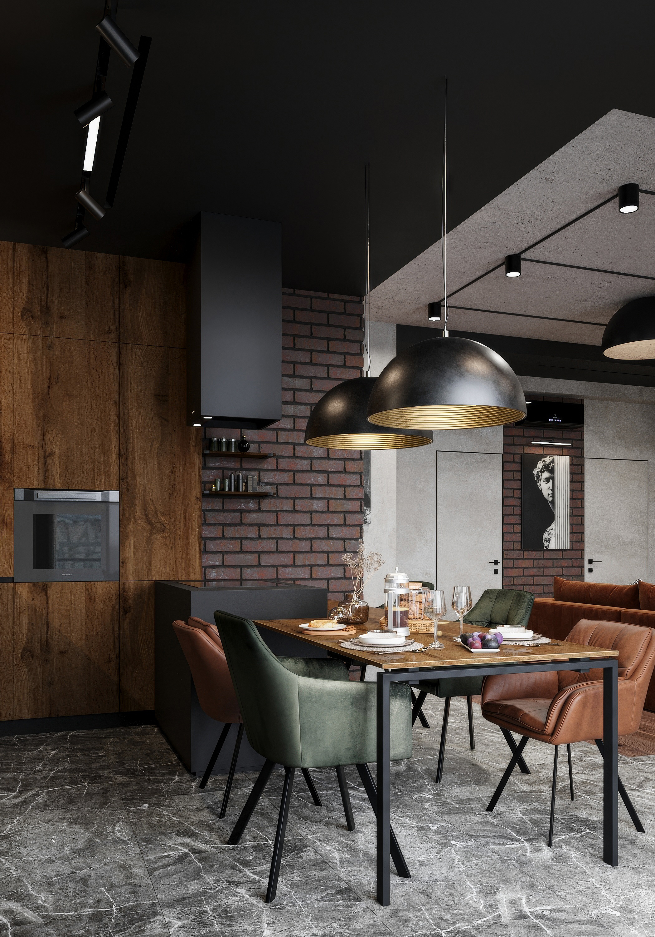 Дизайн интерьера квартиры в ЖК «SkyView» в стиле лофт