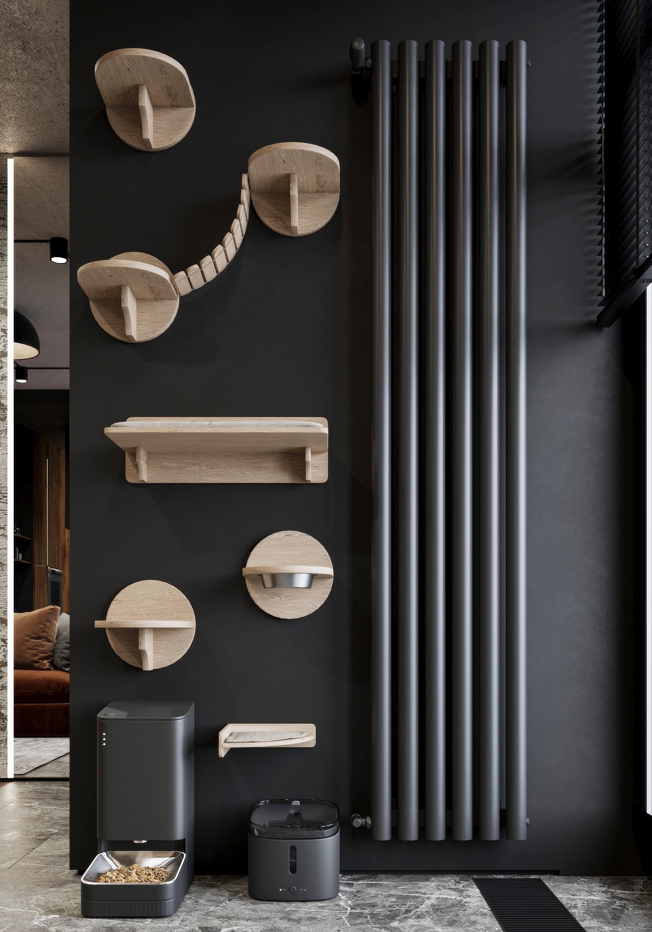 Дизайн интерьера квартиры в ЖК «SkyView» в стиле лофт