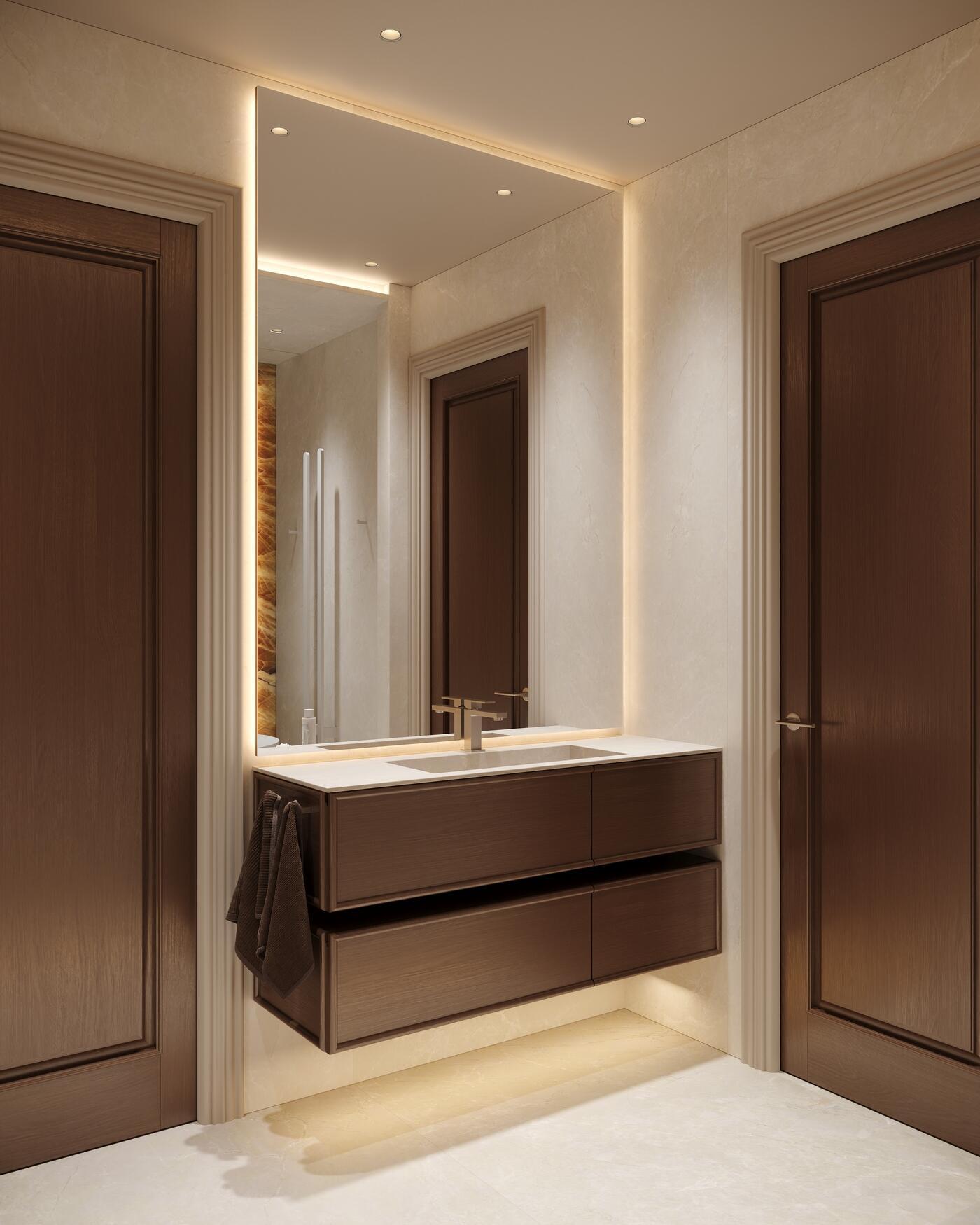 Дизайн-проект квартиры в ЖК «Noble (Нобл)» с элементами американской классики