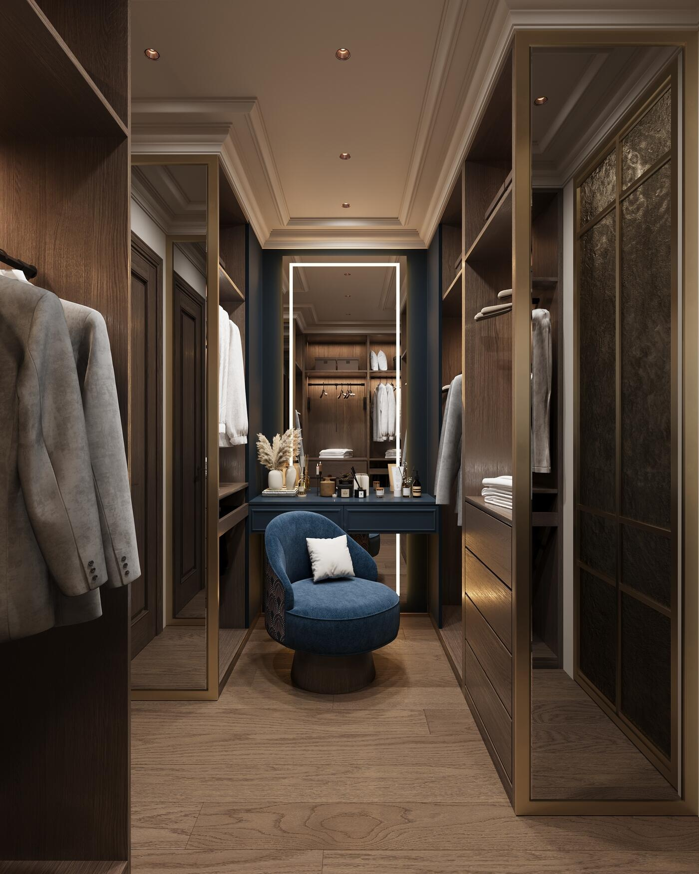 Дизайн-проект квартиры в ЖК «Noble (Нобл)» с элементами американской классики