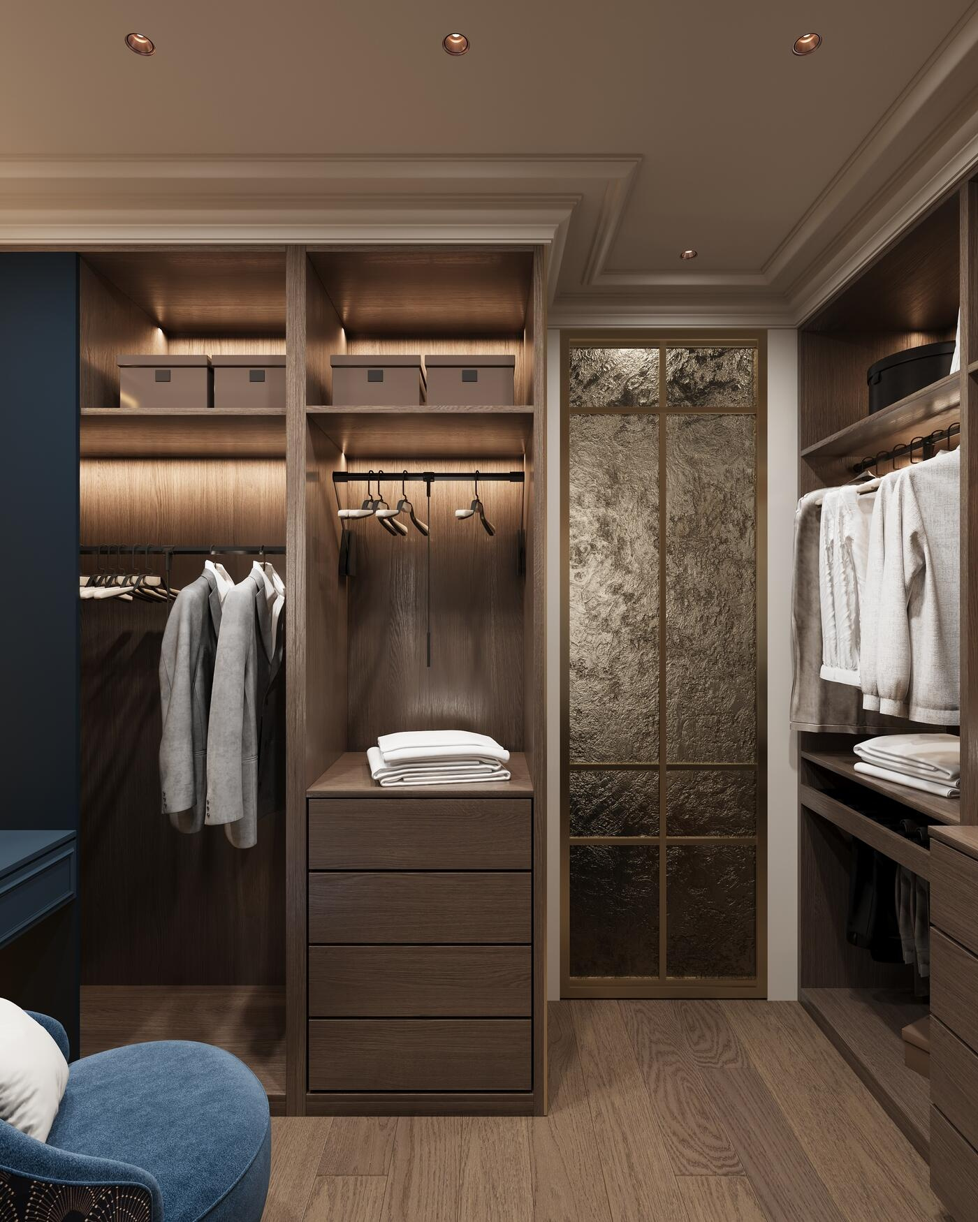 Дизайн-проект квартиры в ЖК «Noble (Нобл)» с элементами американской классики