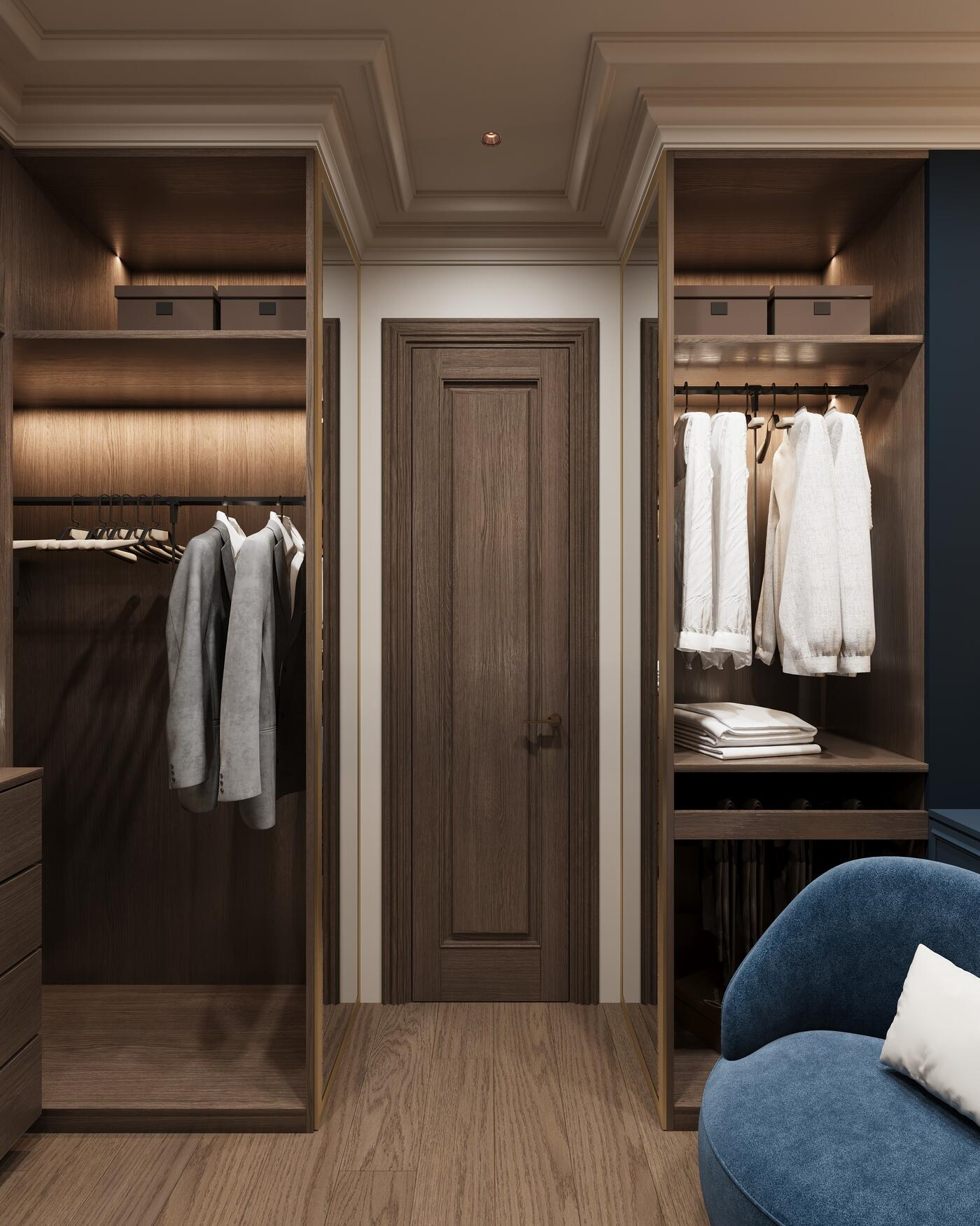 Дизайн-проект квартиры в ЖК «Noble (Нобл)» с элементами американской классики