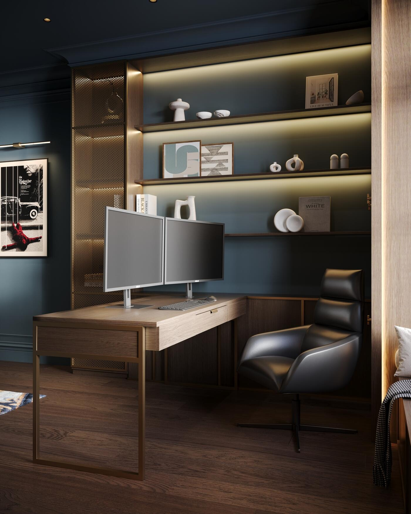 Дизайн-проект квартиры в ЖК «Noble (Нобл)» с элементами американской классики