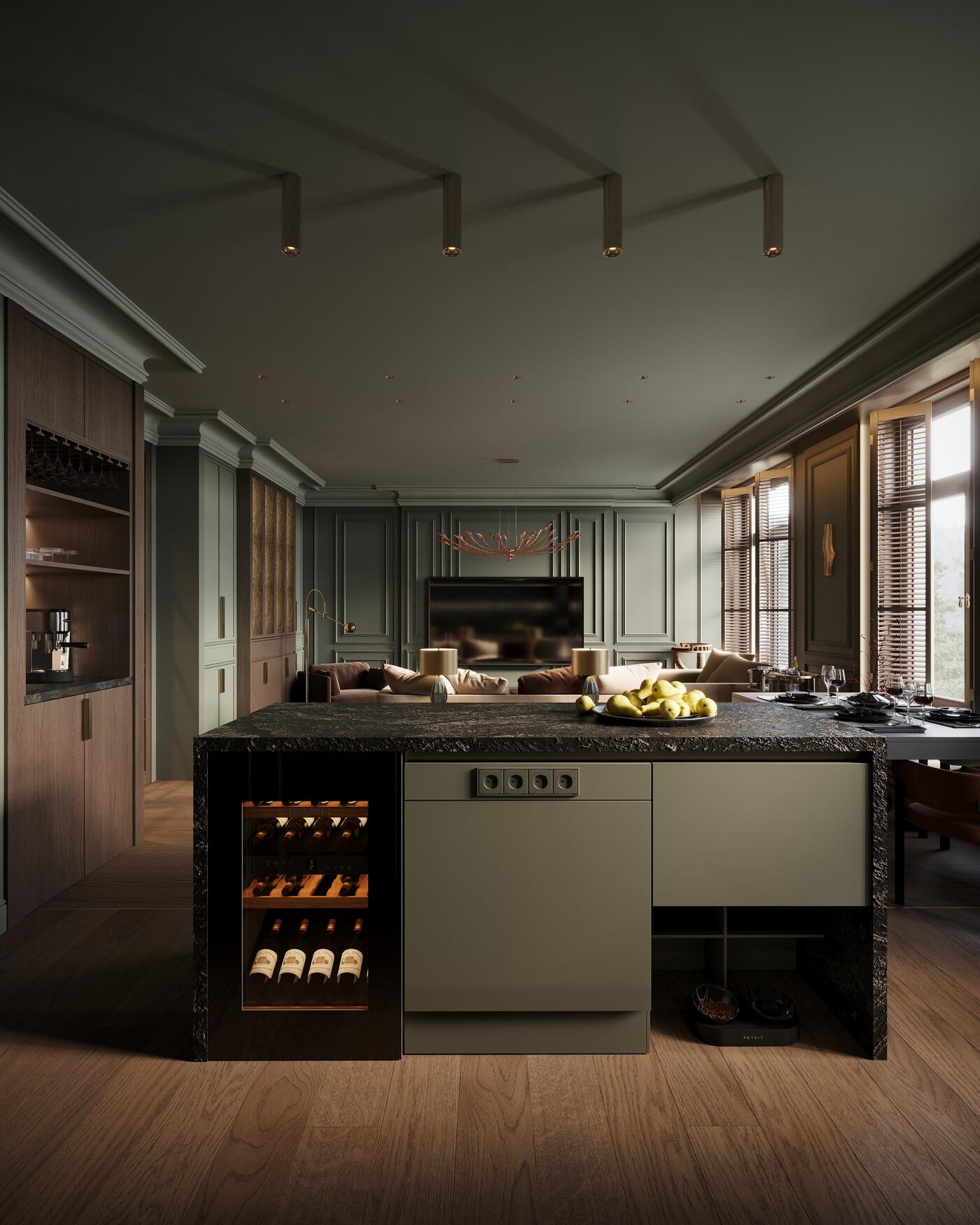 Дизайн-проект квартиры в ЖК «Noble (Нобл)» с элементами американской классики