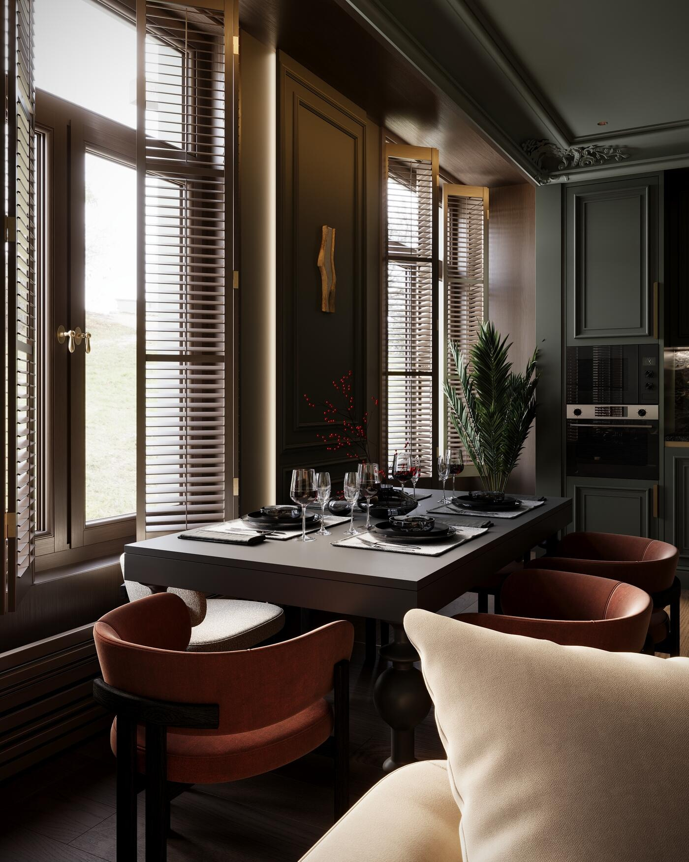 Дизайн-проект квартиры в ЖК «Noble (Нобл)» с элементами американской классики