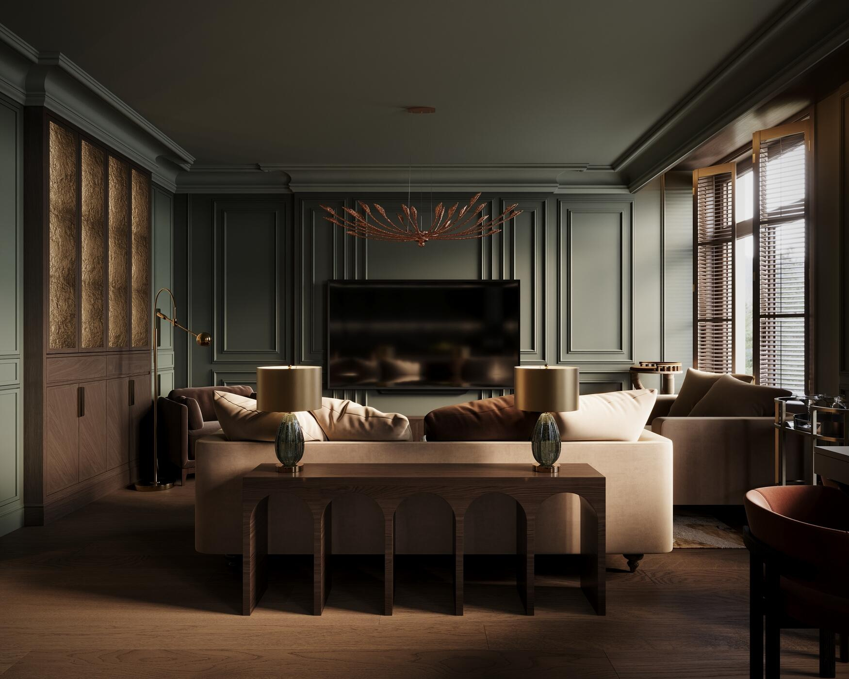 Дизайн-проект квартиры в ЖК «Noble (Нобл)» с элементами американской классики