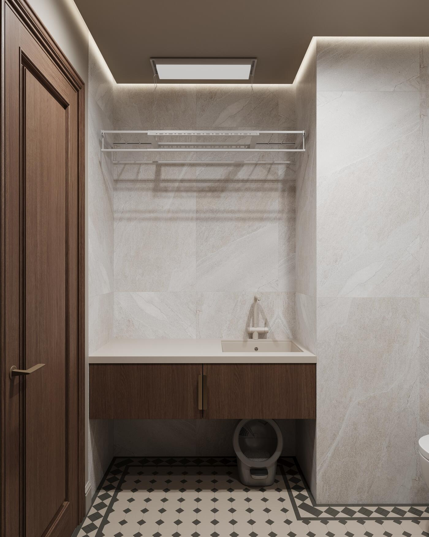 Дизайн-проект квартиры в ЖК «Noble (Нобл)» с элементами американской классики