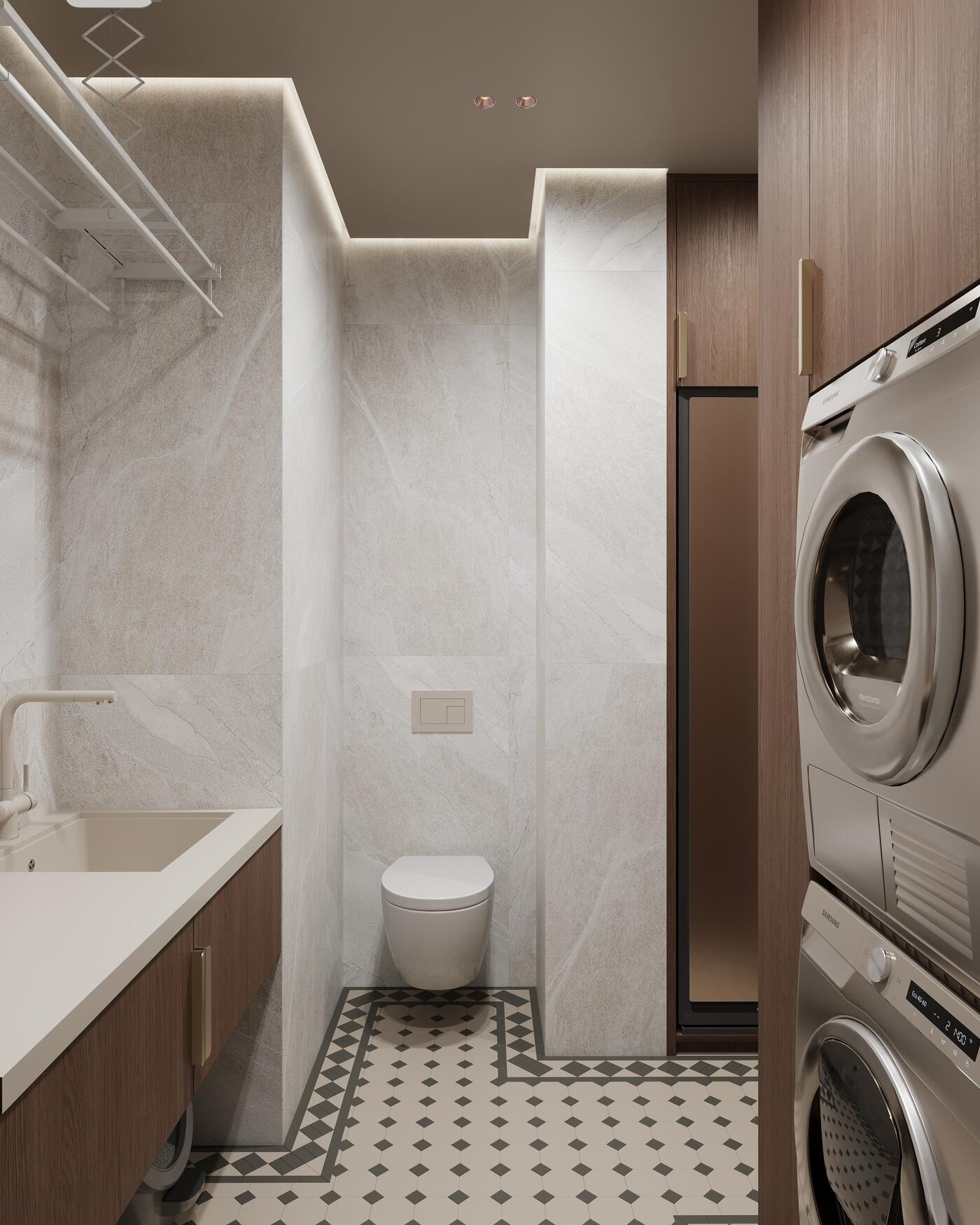 Дизайн-проект квартиры в ЖК «Noble (Нобл)» с элементами американской классики