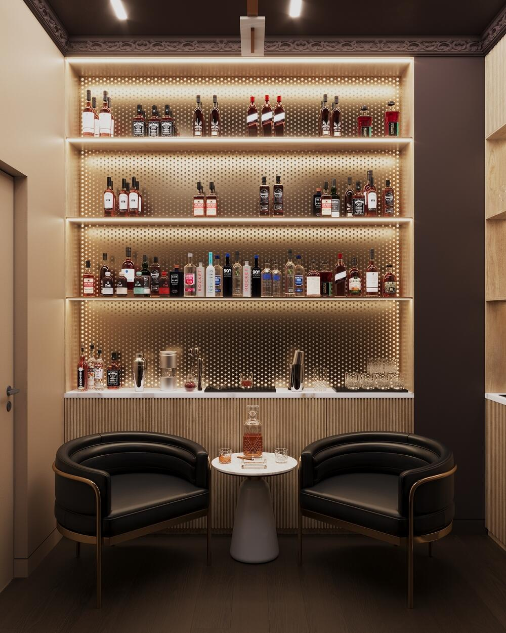 Дизайн интерьера квартиры в ЖК «Полянка/44» в стиле эклектика