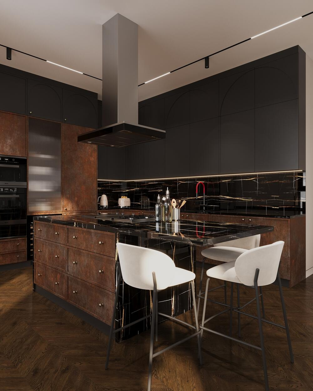 Дизайн интерьера квартиры в ЖК «Полянка/44» в стиле эклектика