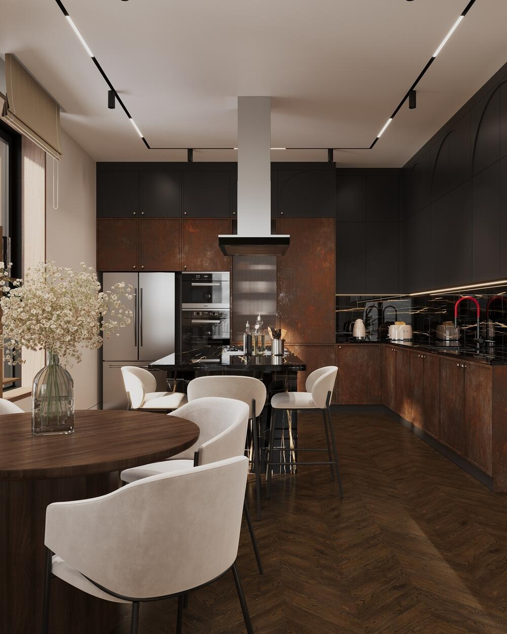 Дизайн интерьера квартиры в ЖК «Полянка/44» в стиле эклектика