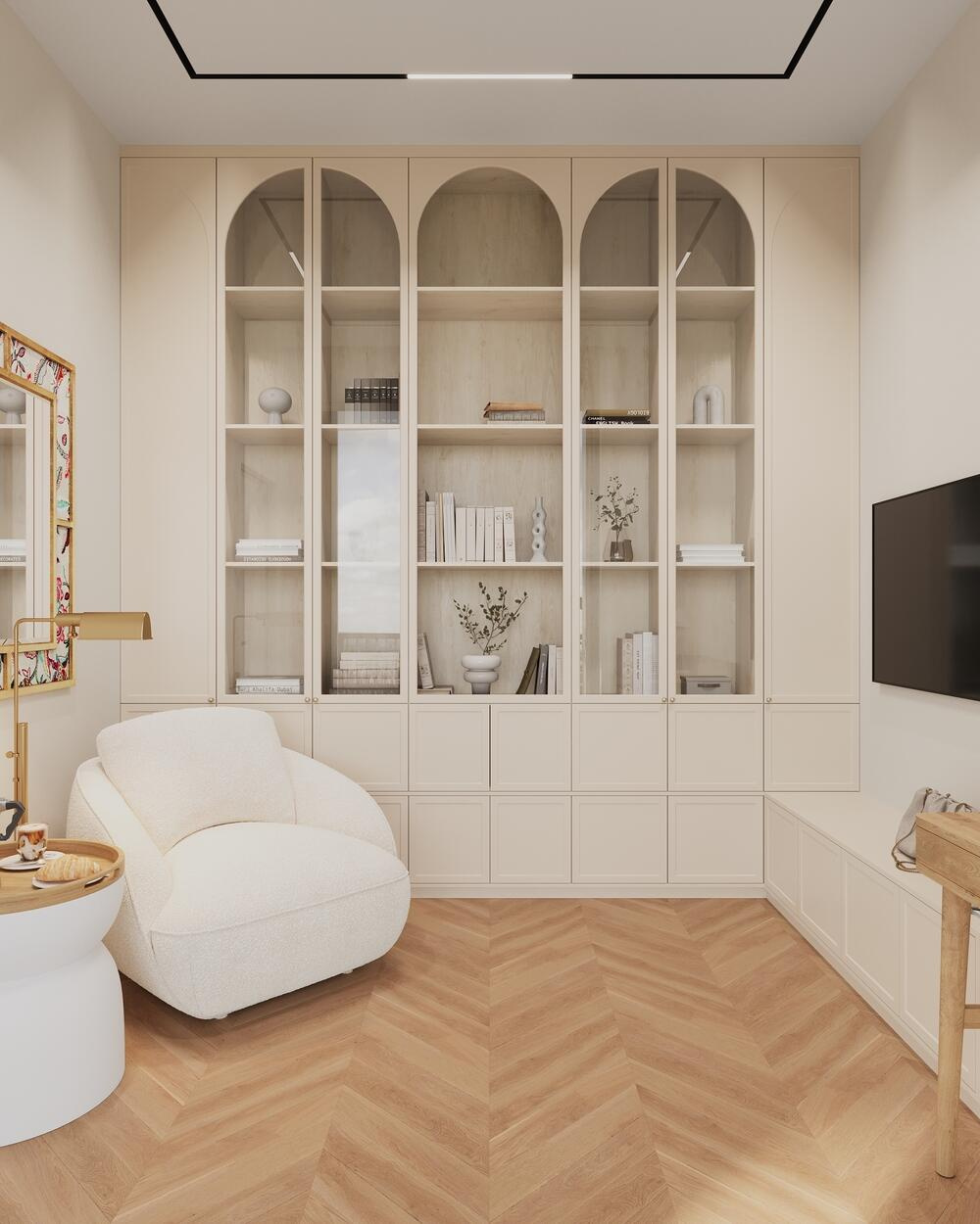 Дизайн интерьера квартиры в ЖК «Полянка/44» в стиле эклектика