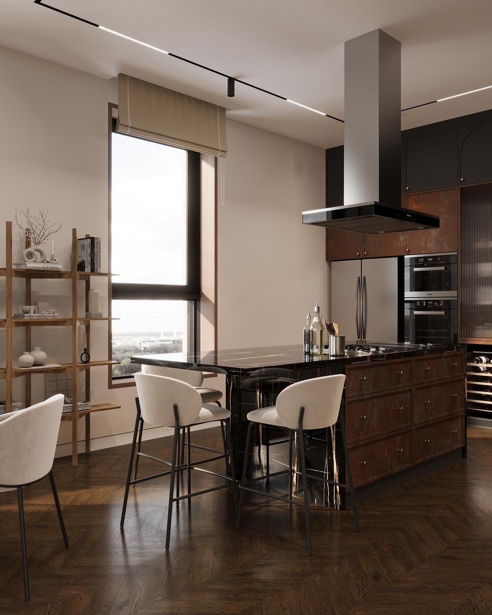 Дизайн интерьера квартиры в ЖК «Полянка/44» в стиле эклектика