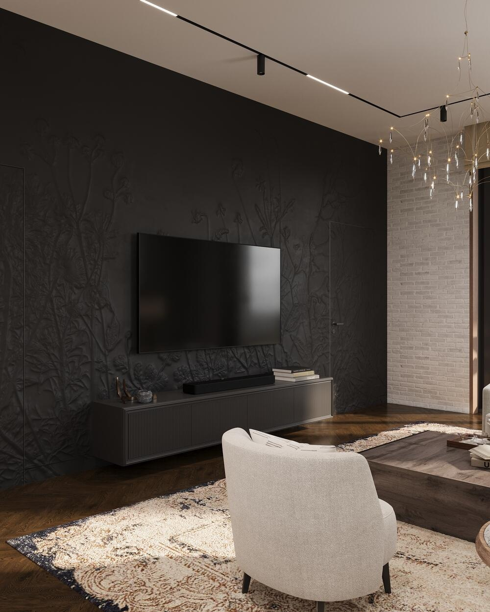 Дизайн интерьера квартиры в ЖК «Полянка/44» в стиле эклектика