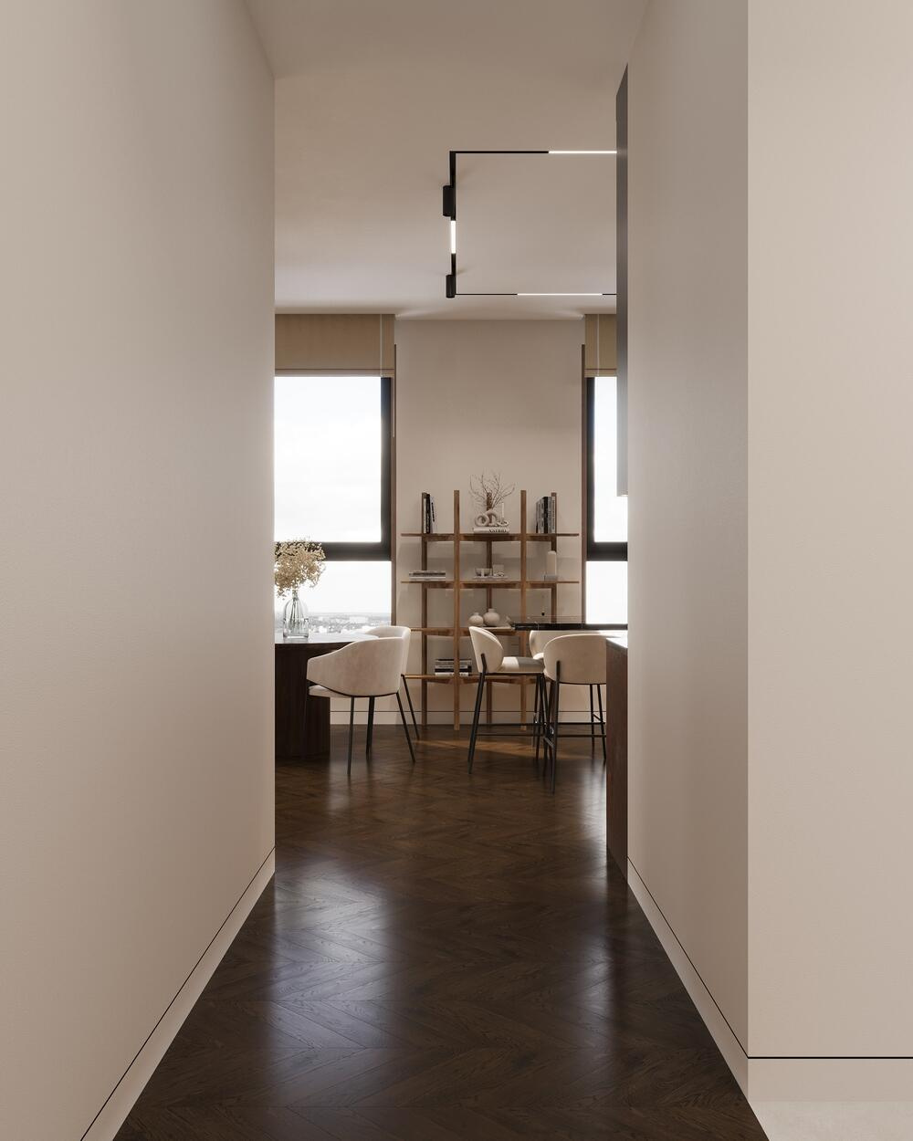 Дизайн интерьера квартиры в ЖК «Полянка/44» в стиле эклектика