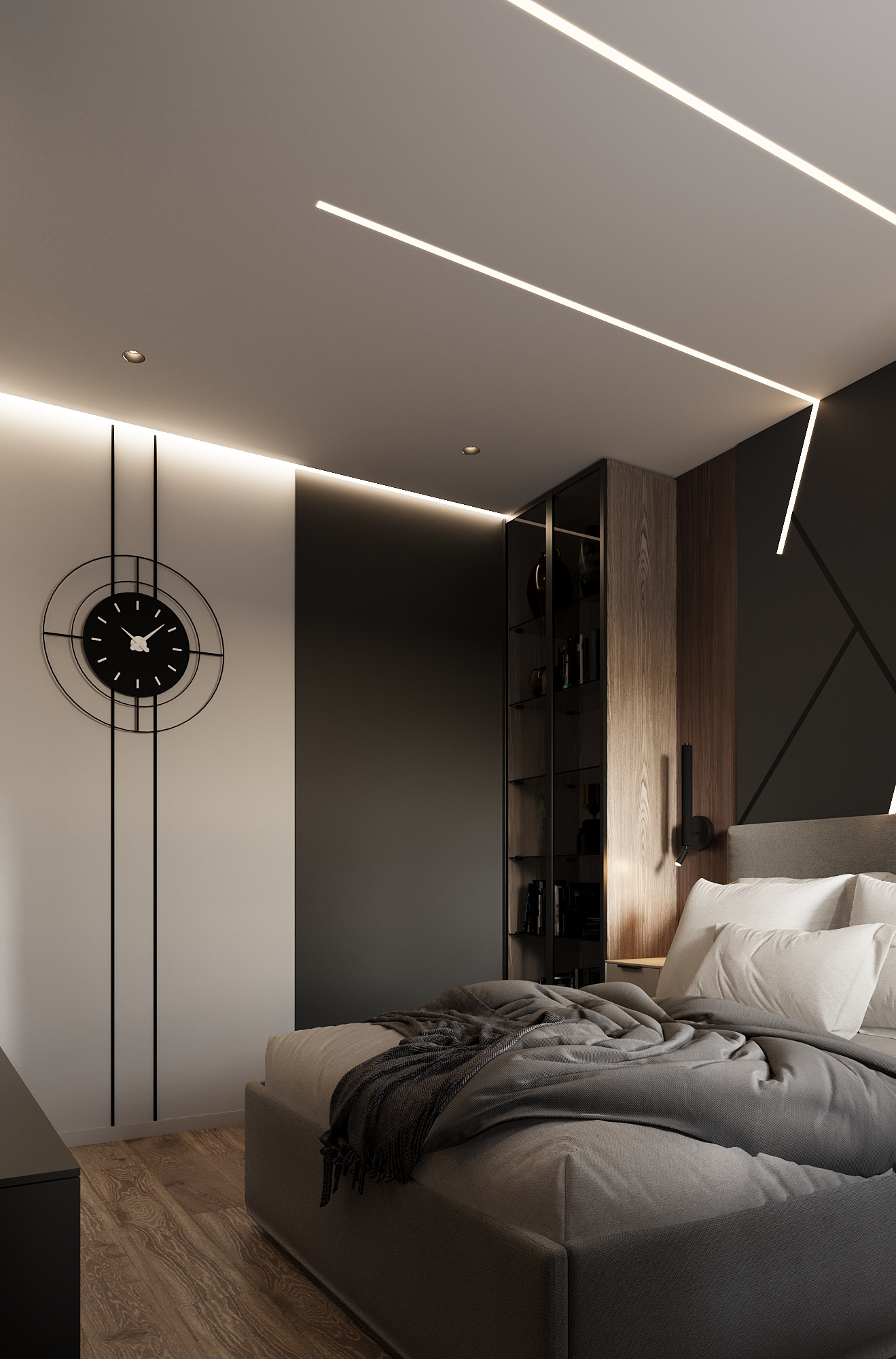 Дизайн-проект квартиры в ЖК «Afi Tower (Афи Тауэр)» в стиле современный минимализм