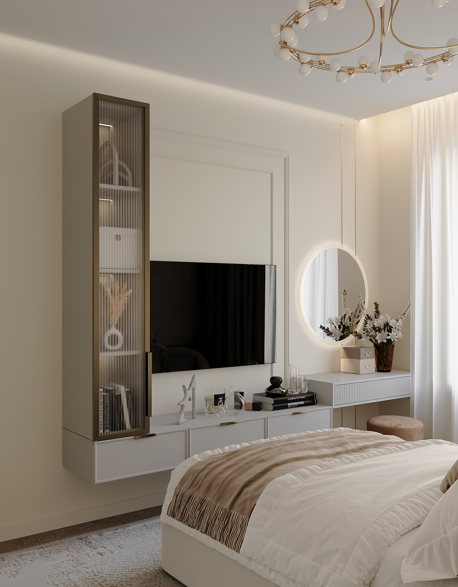 Дизайн-проект квартиры в ЖК «Afi Tower (Афи Тауэр)» в стиле современный минимализм