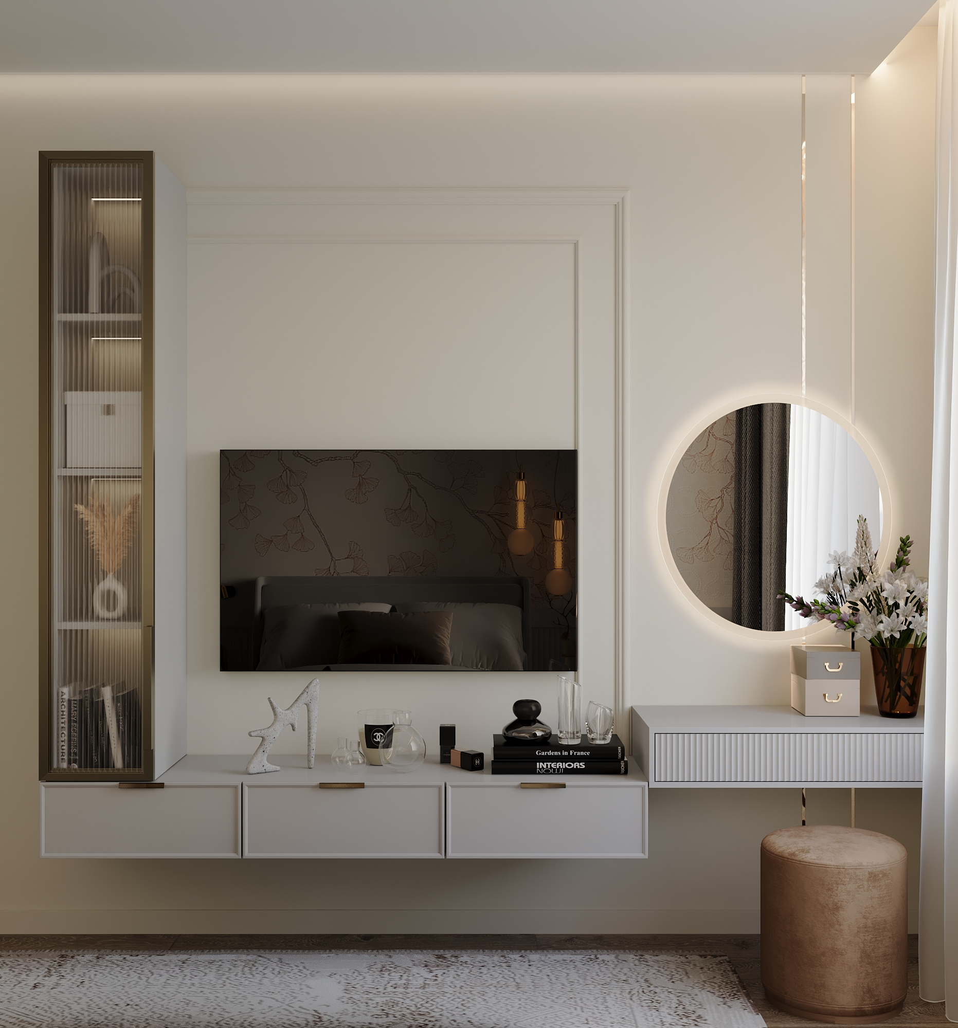 Дизайн-проект квартиры в ЖК «Afi Tower (Афи Тауэр)» в стиле современный минимализм