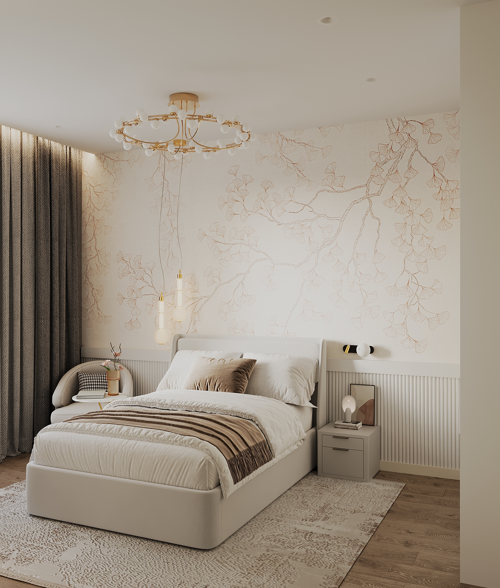 Дизайн-проект квартиры в ЖК «Afi Tower (Афи Тауэр)» в стиле современный минимализм