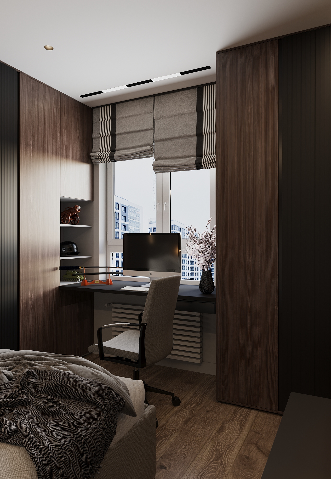 Дизайн-проект квартиры в ЖК «Afi Tower (Афи Тауэр)» в стиле современный минимализм