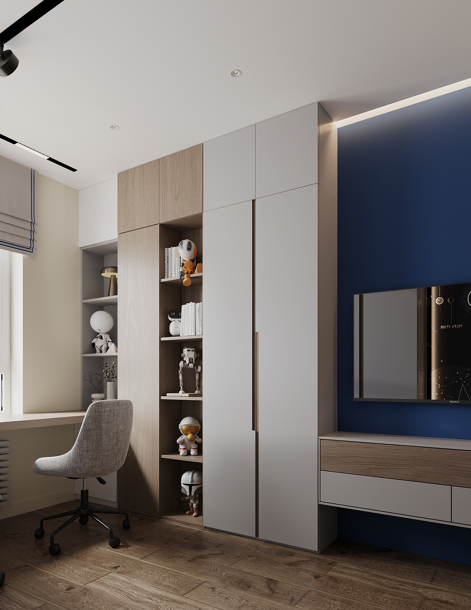 Дизайн-проект квартиры в ЖК «Afi Tower (Афи Тауэр)» в стиле современный минимализм