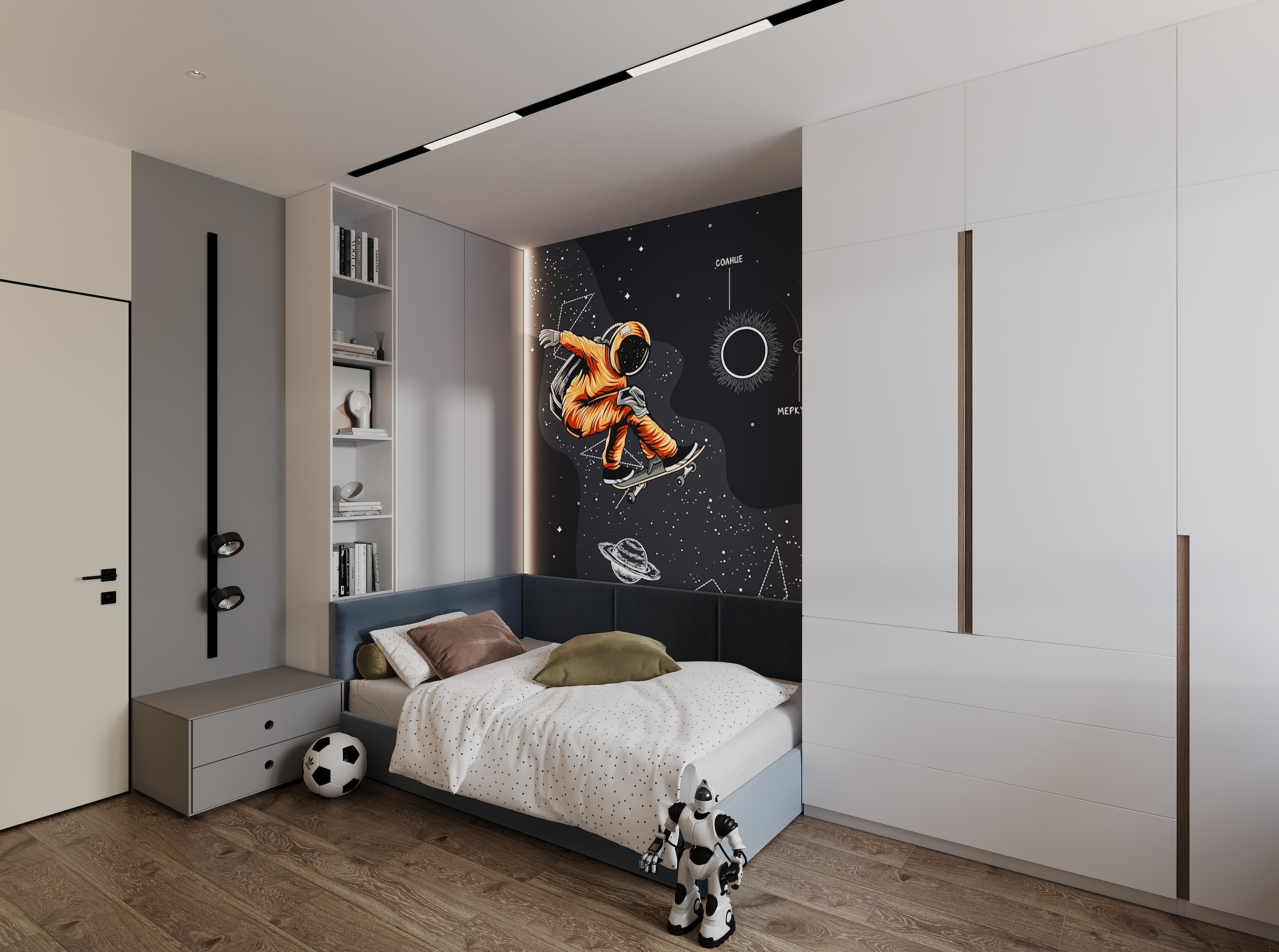 Дизайн-проект квартиры в ЖК «Afi Tower (Афи Тауэр)» в стиле современный минимализм