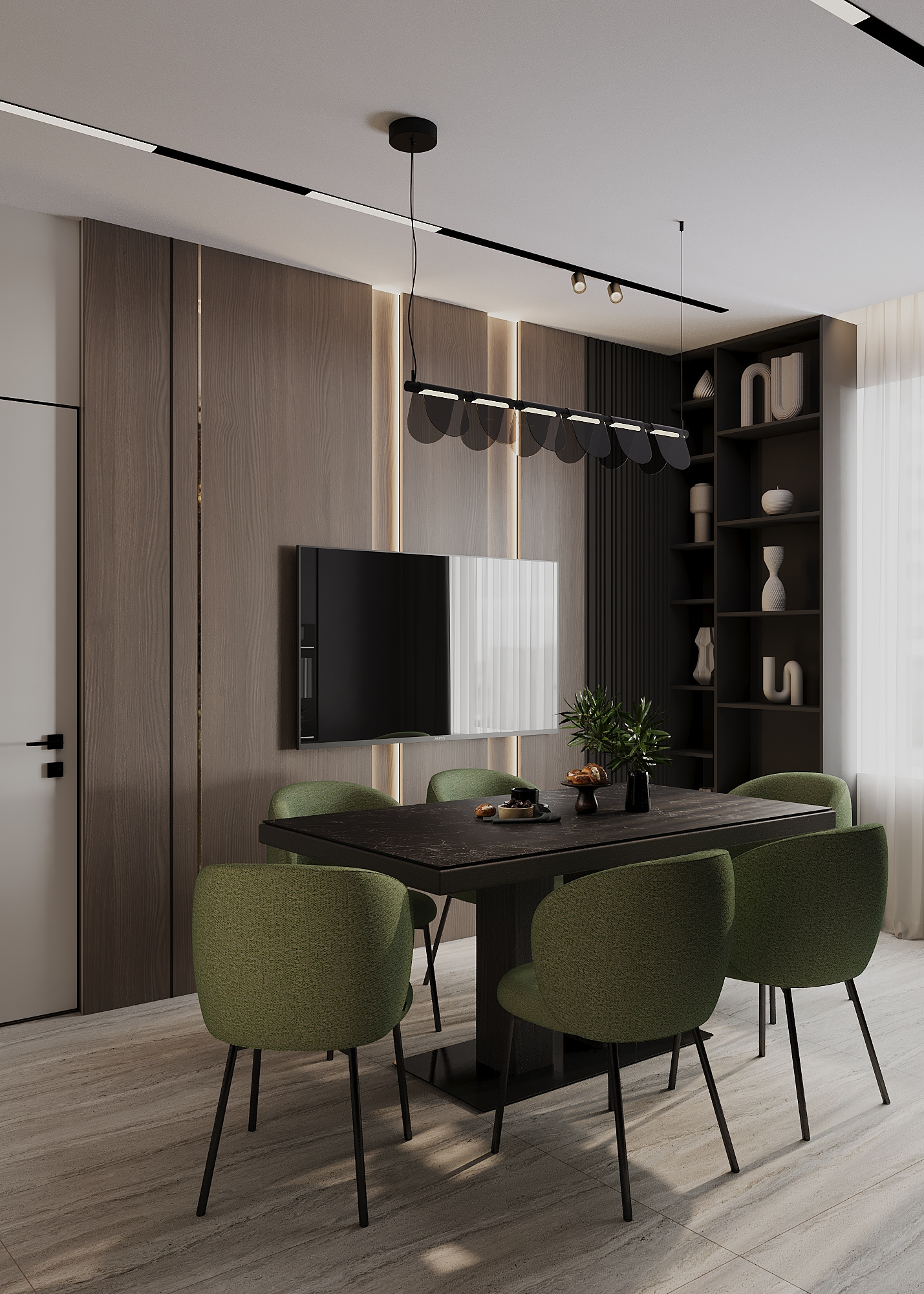 Дизайн-проект квартиры в ЖК «Afi Tower (Афи Тауэр)» в стиле современный минимализм