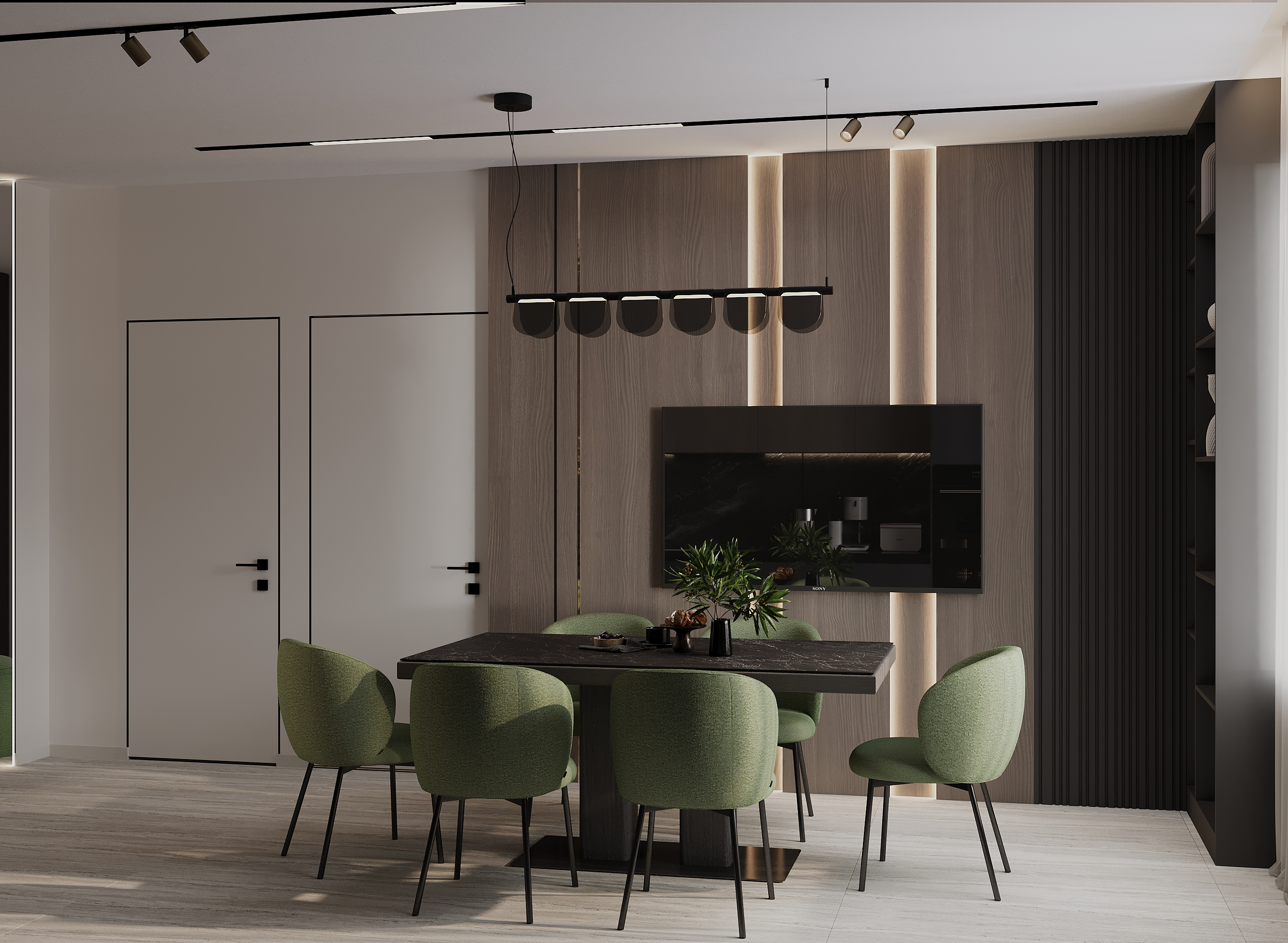 Дизайн-проект квартиры в ЖК «Afi Tower (Афи Тауэр)» в стиле современный минимализм