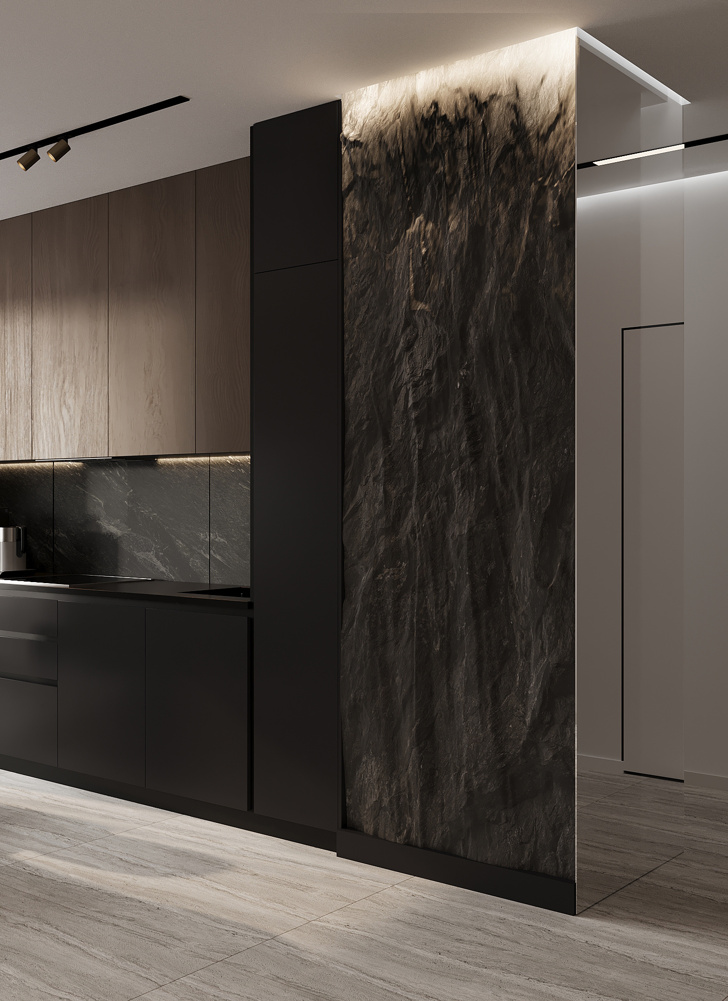 Дизайн-проект квартиры в ЖК «Afi Tower (Афи Тауэр)» в стиле современный минимализм