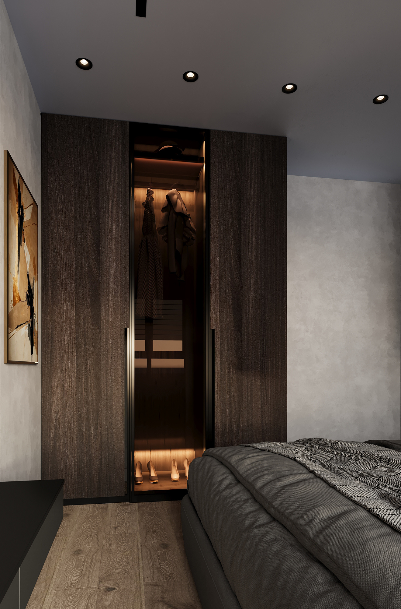 Дизайн-проект квартиры в ЖК «Afi Tower (Афи Тауэр)» в стиле современный минимализм