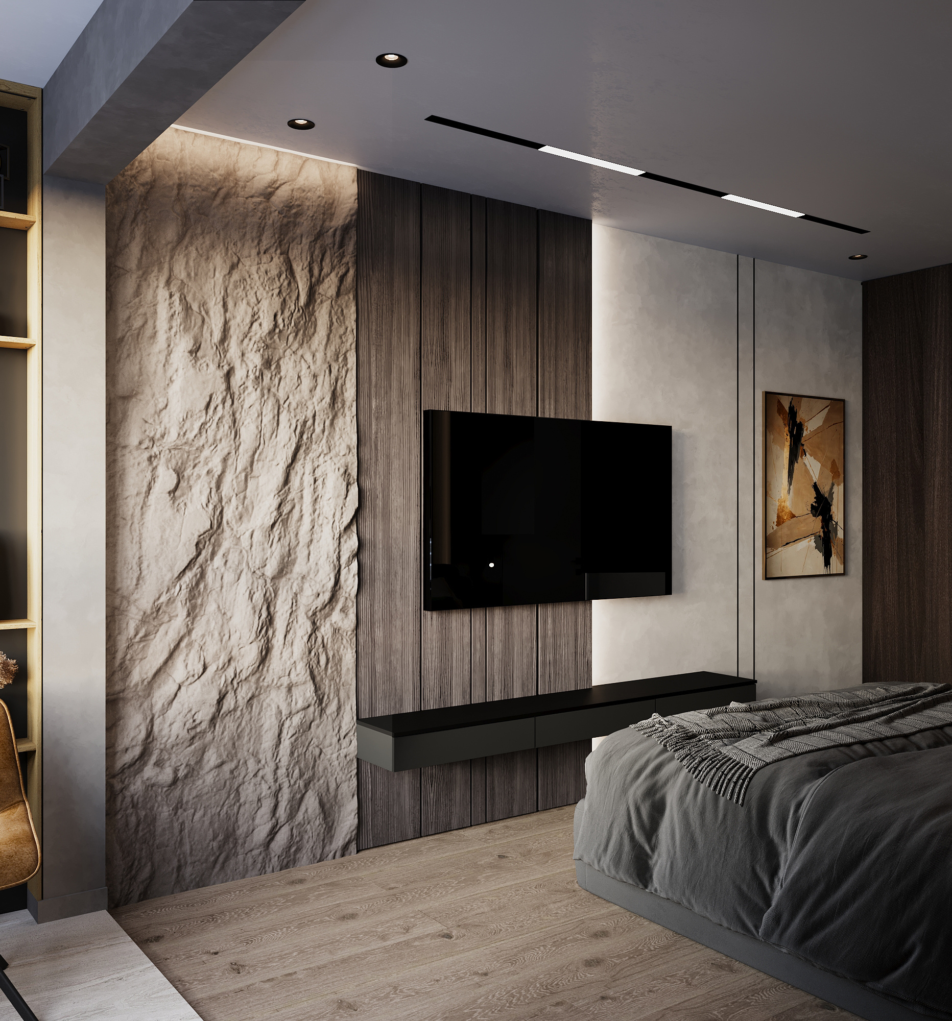 Дизайн-проект квартиры в ЖК «Afi Tower (Афи Тауэр)» в стиле современный минимализм