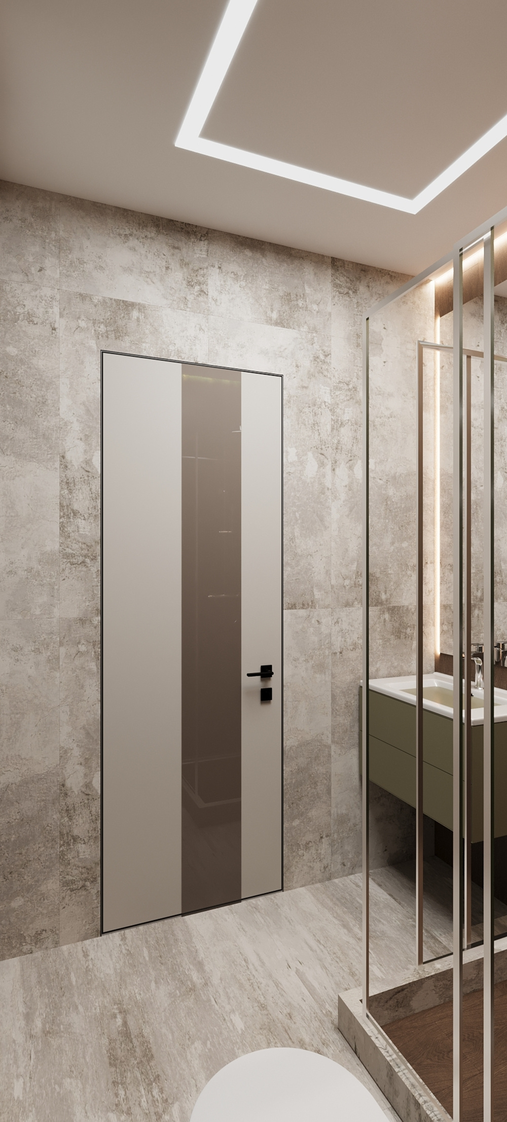 Дизайн-проект квартиры в ЖК «Afi Tower (Афи Тауэр)» в стиле современный минимализм