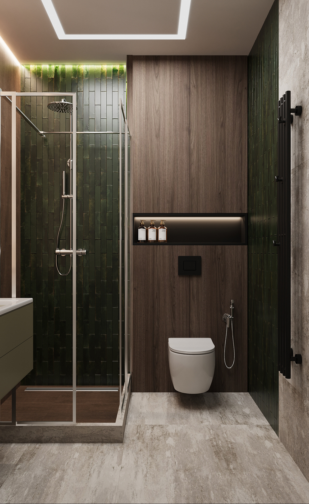 Дизайн-проект квартиры в ЖК «Afi Tower (Афи Тауэр)» в стиле современный минимализм