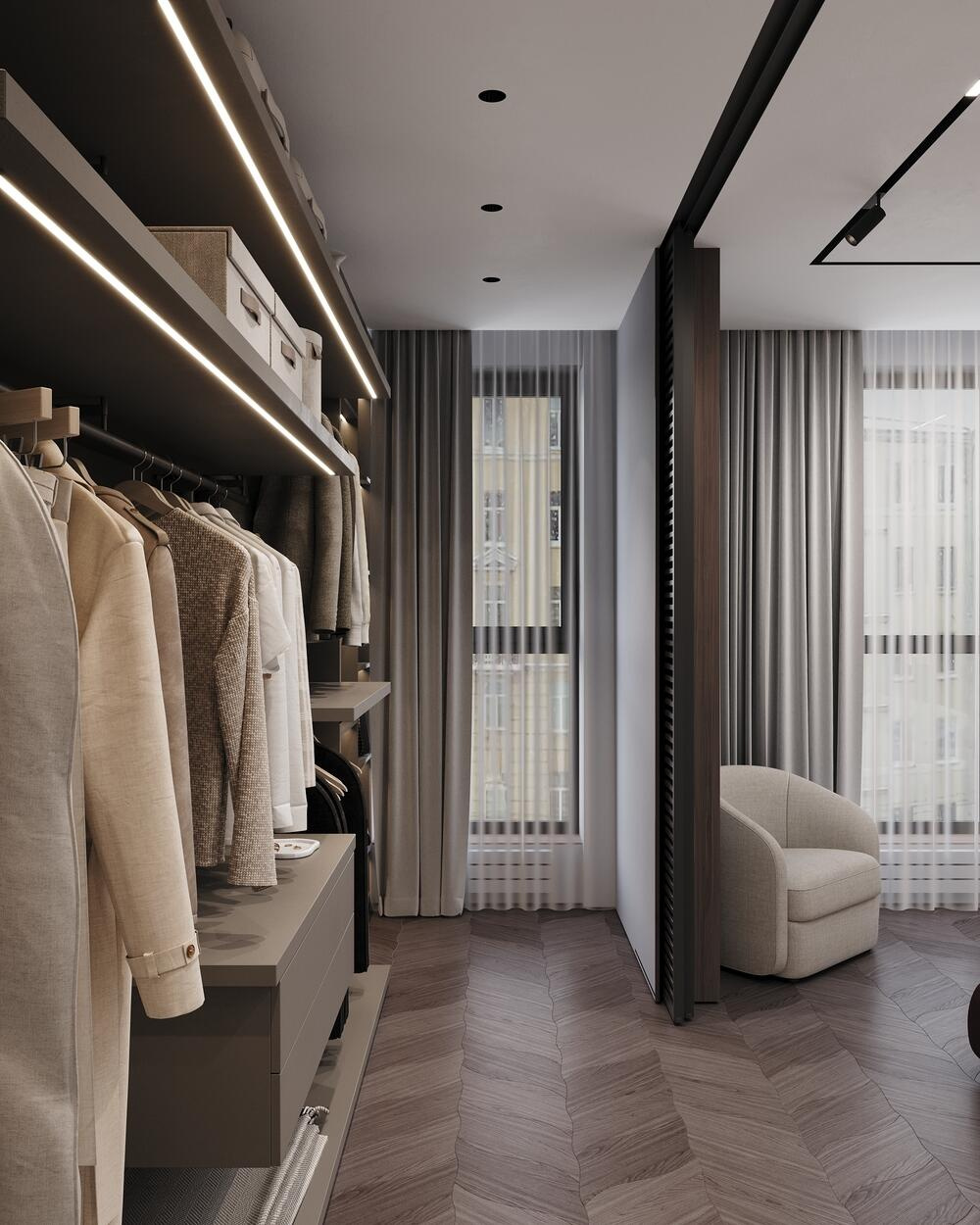 Дизайн интерьера квартиры в ЖК «Bakunina 33 (Бакунина 33)» в стиле современного минимализма