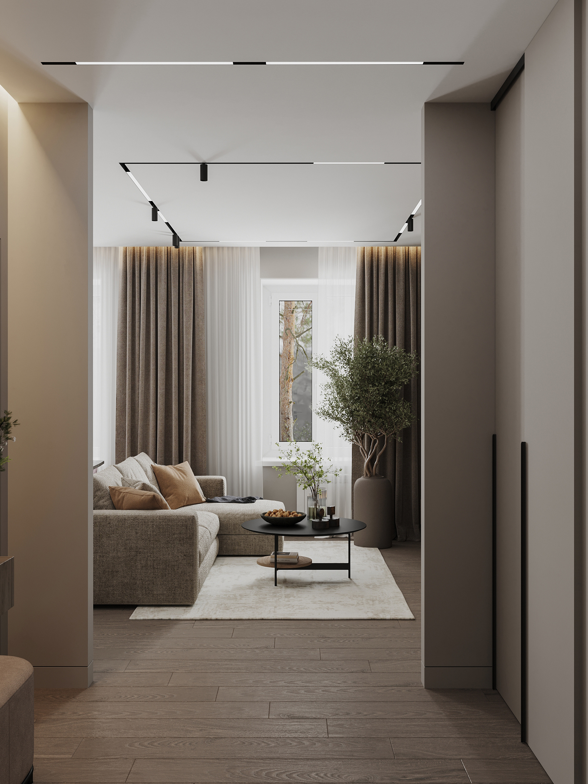 Дизайн-проект квартиры в ЖК «NEVA RESIDENCE» с элементами минимализма
