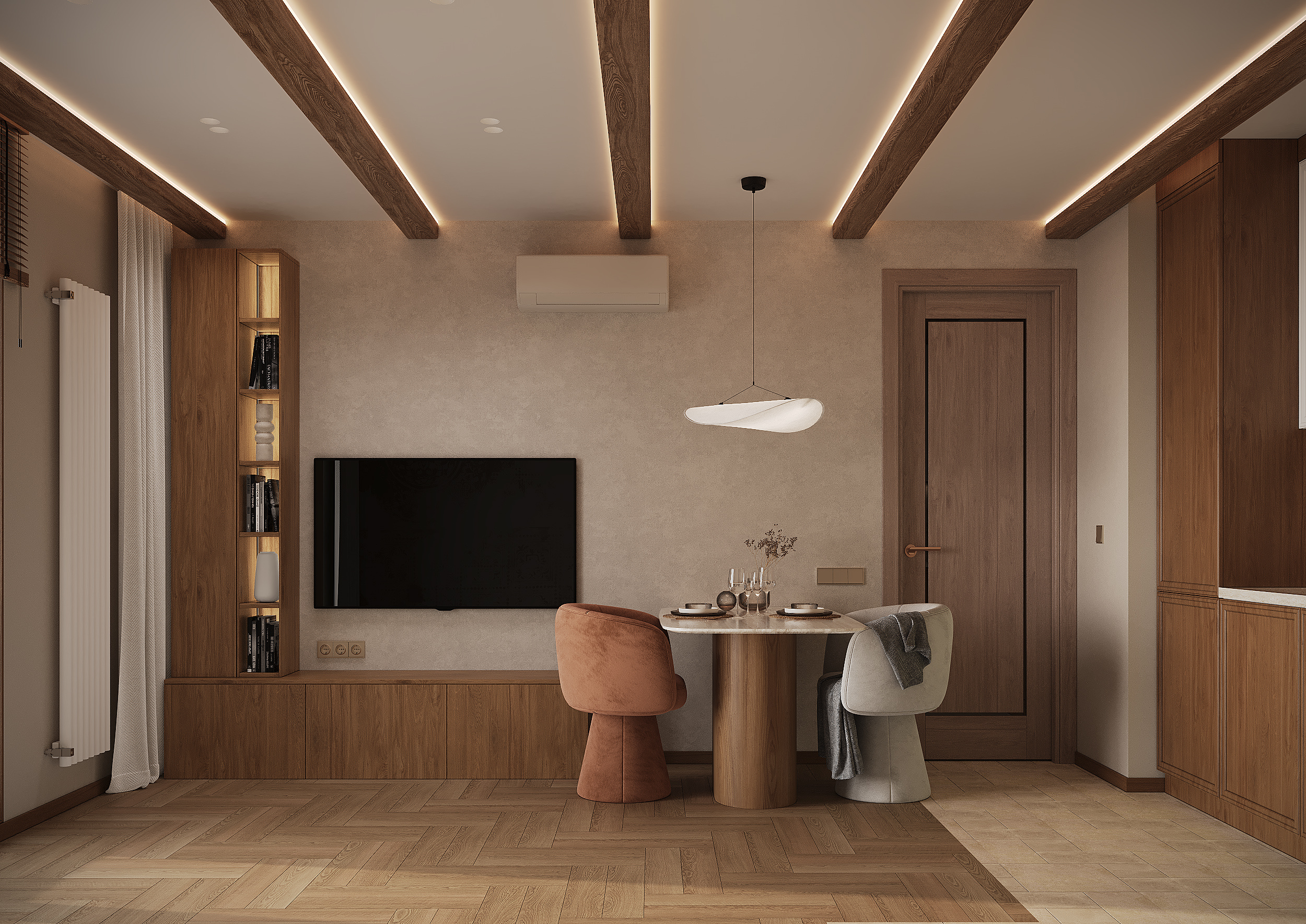 Дизайн-проект Жк Дефанс Стиль Джапанди