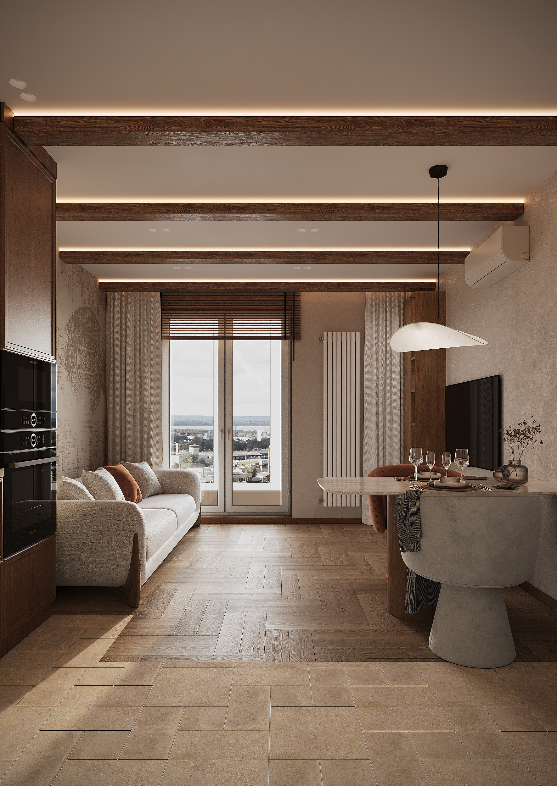 Дизайн-проект Жк Дефанс Стиль Джапанди