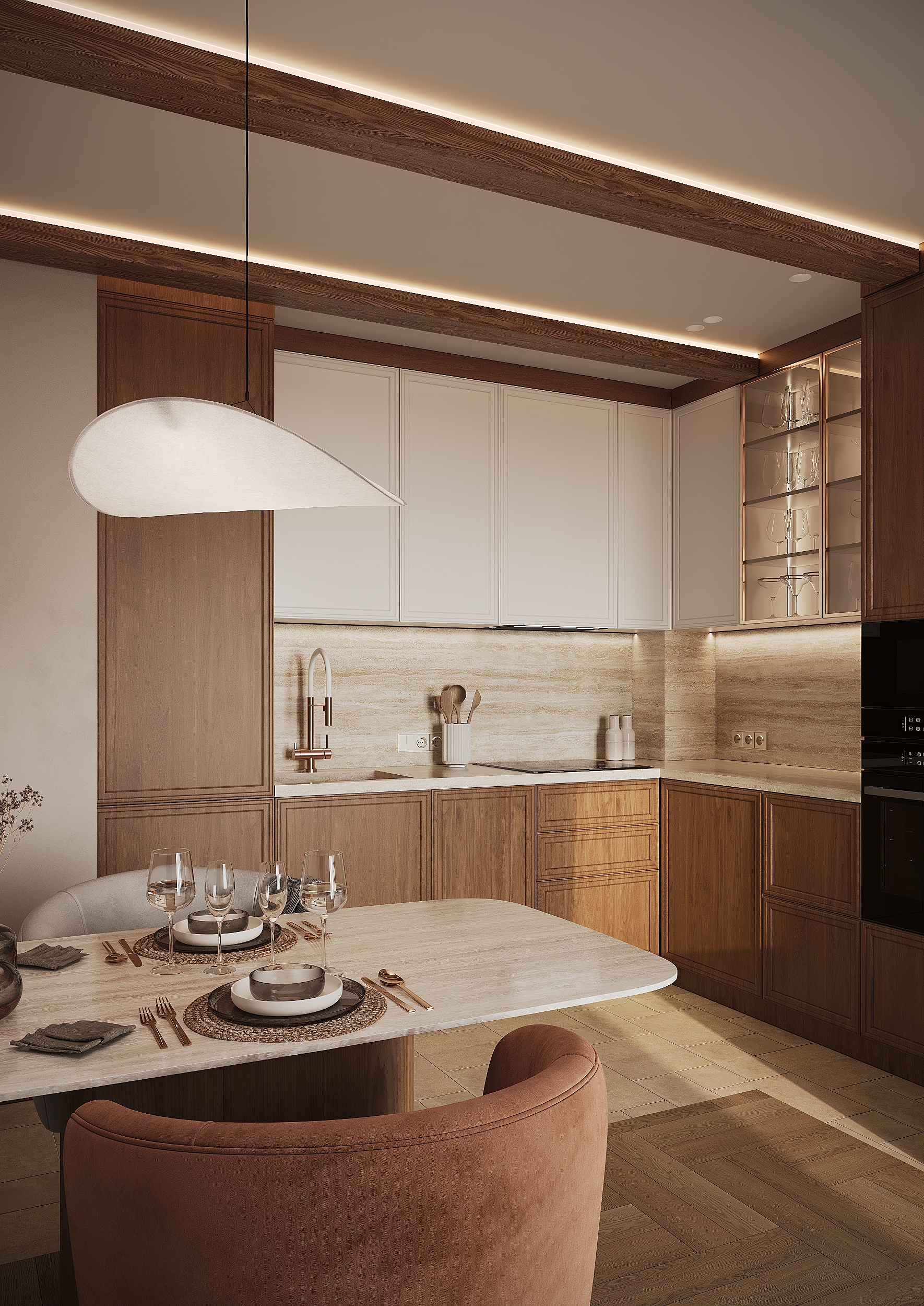 Дизайн-проект Жк Дефанс Стиль Джапанди